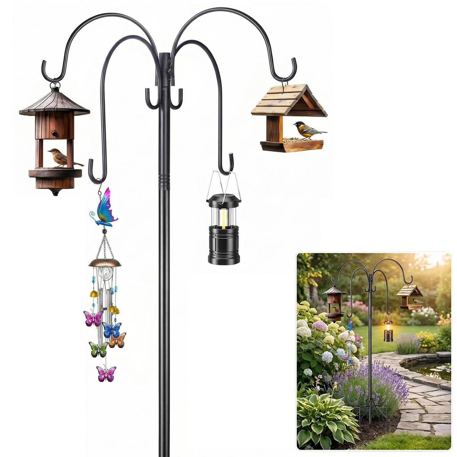 LuxusKollektion Vogelhaus Vogelfutterstation Hängestation 224cm 5-Zinken