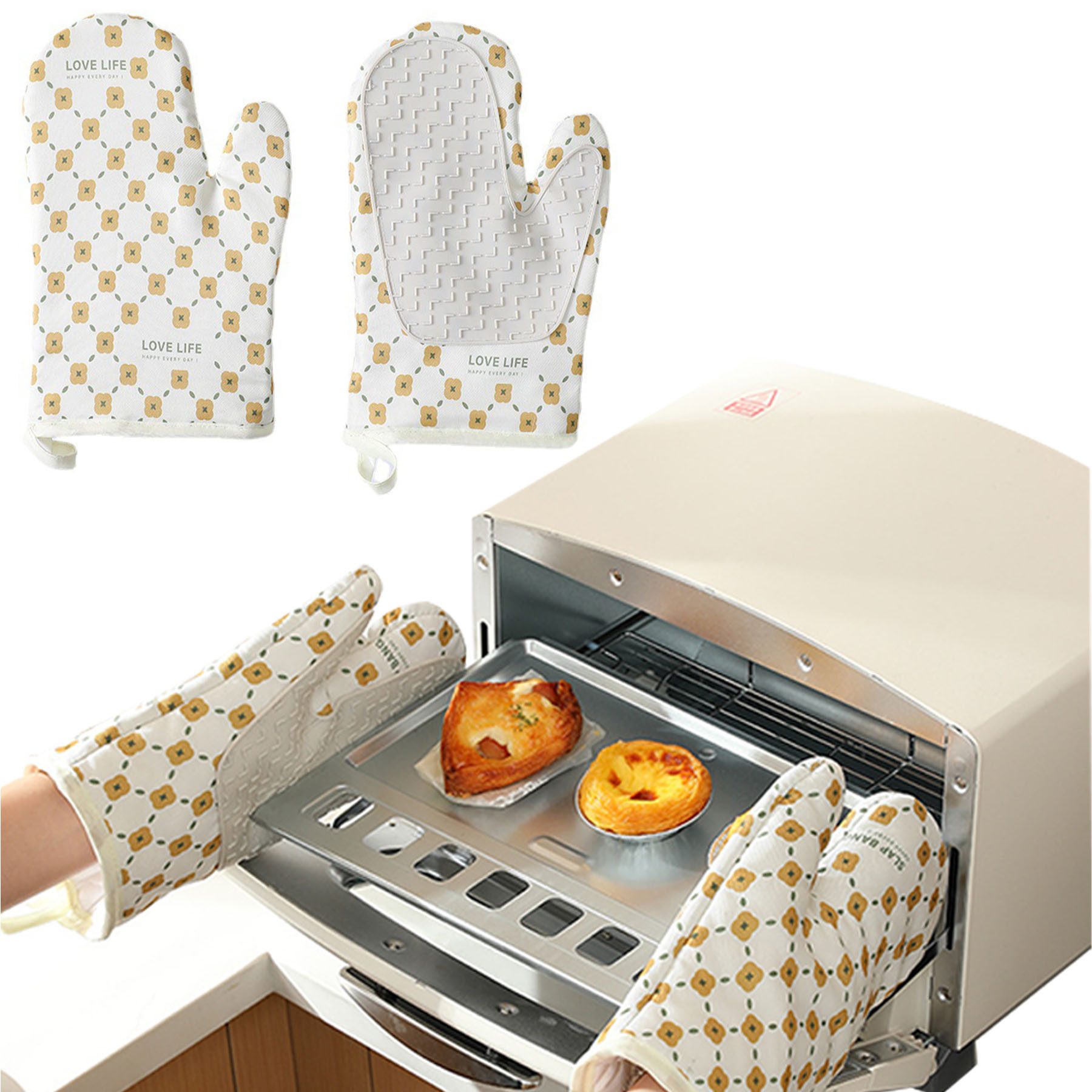 Mutig Topfhandschuhe Ofenhandschuhe 2-teiliges Set, Hitzebestaendig günstig online kaufen