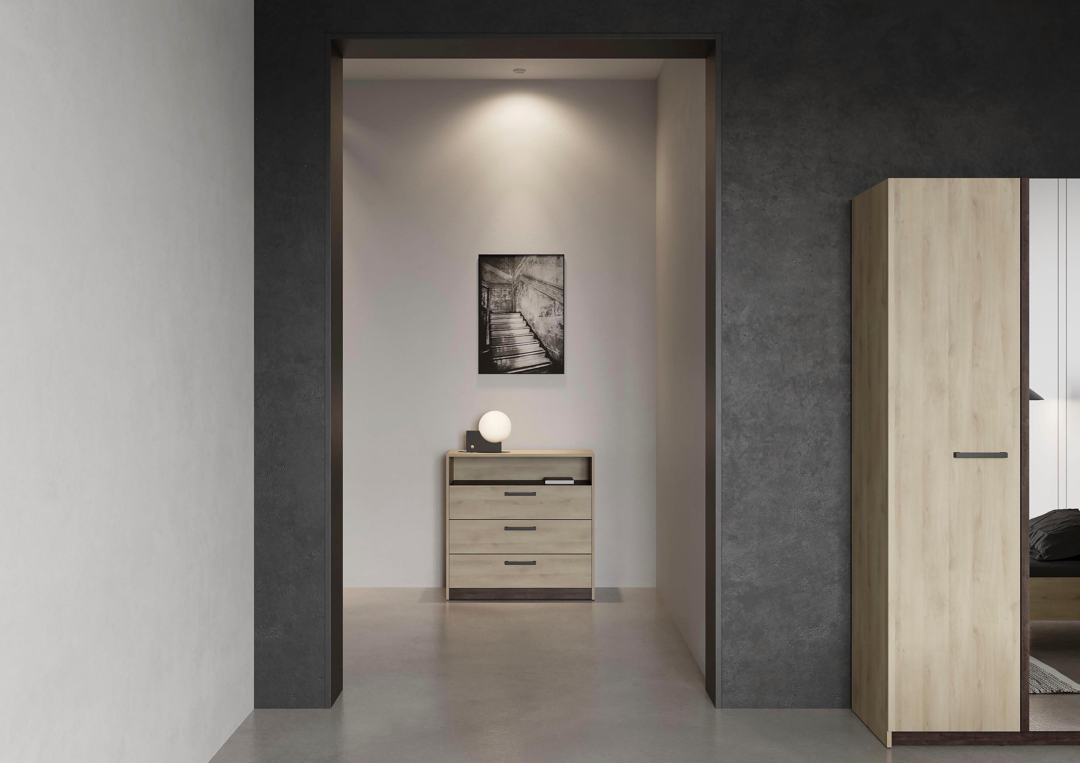 Demeyere GROUP Kombikommode Watson, Schubkatenkommode 3 Schubladen 1 Niche