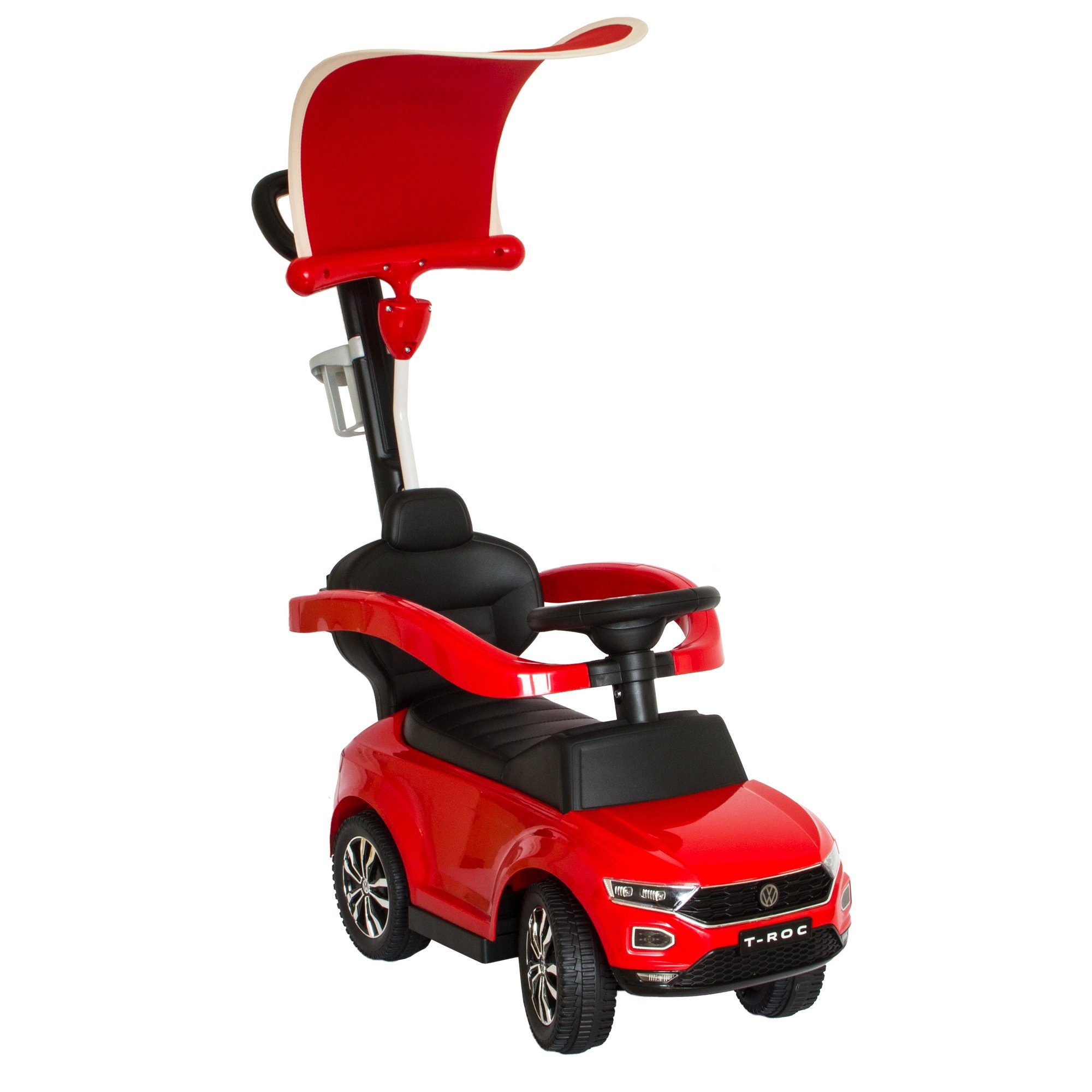 Rutscherauto Rutschauto mit Schiebestange und Dach, Babyrutscher