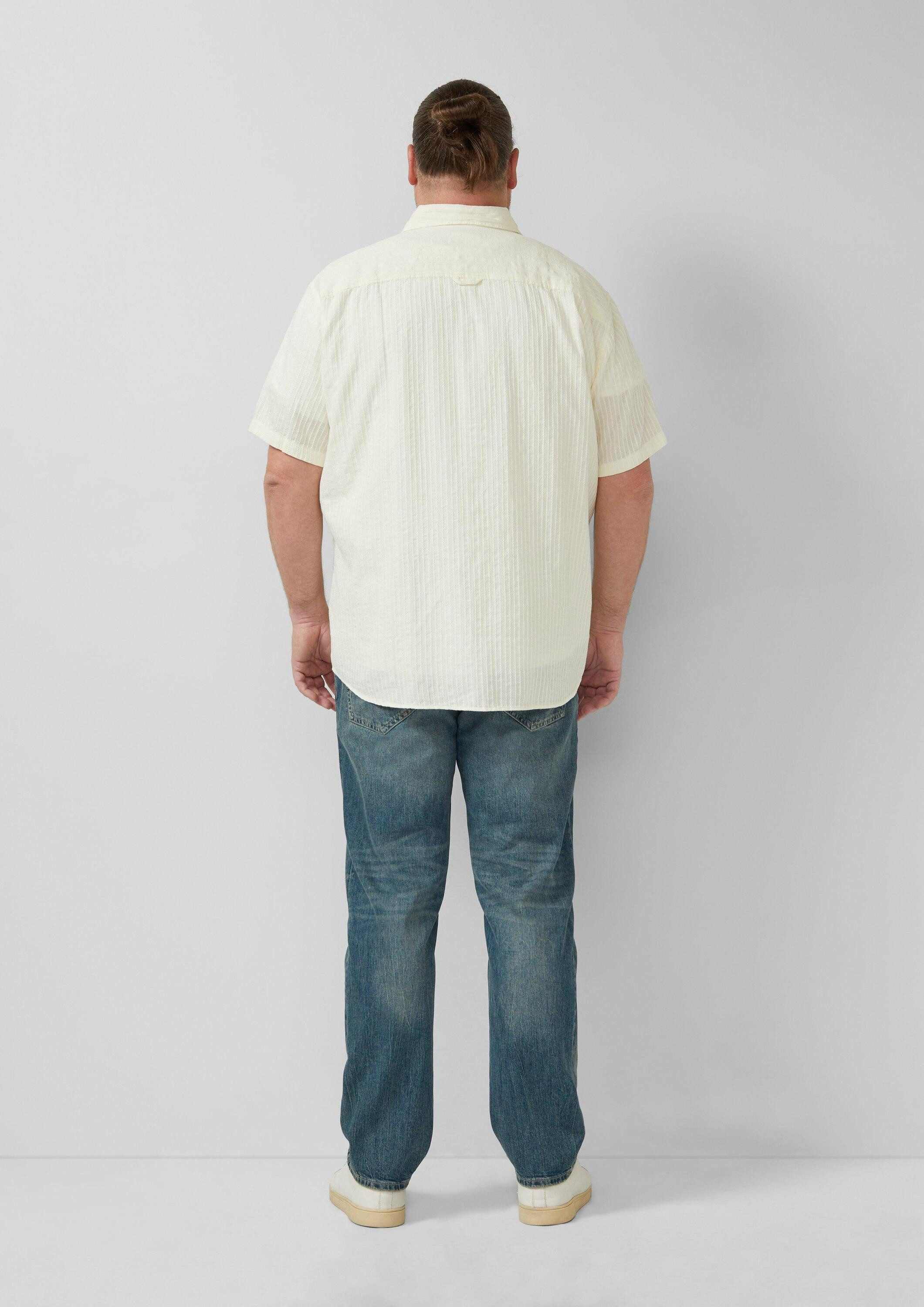 s.Oliver Kurzarmhemd Hemd Regular Fit: Kurzarmhemd aus Baumwolle