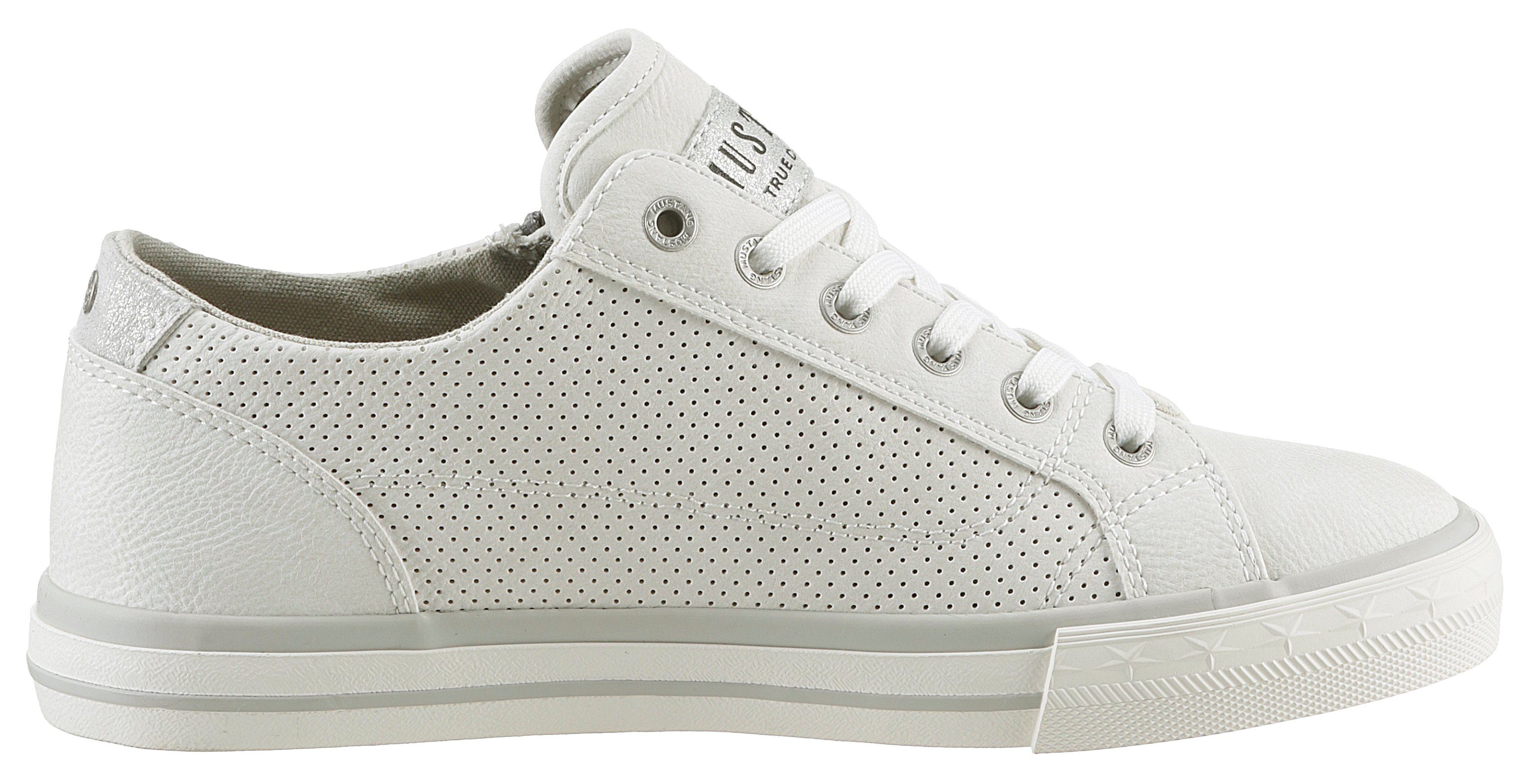 Mustang Shoes Sneaker, Freizeitschuh, Halbschuh, Schnürschuh mit Außenreißverschluss