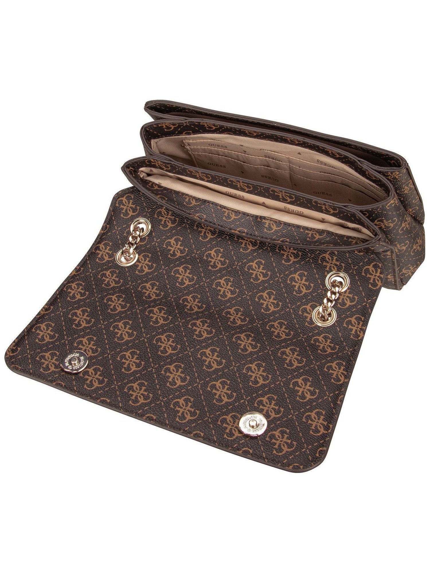 Guess Handtasche Noelle II Conv XBody Flap 72210 Logo, Schultertaschen