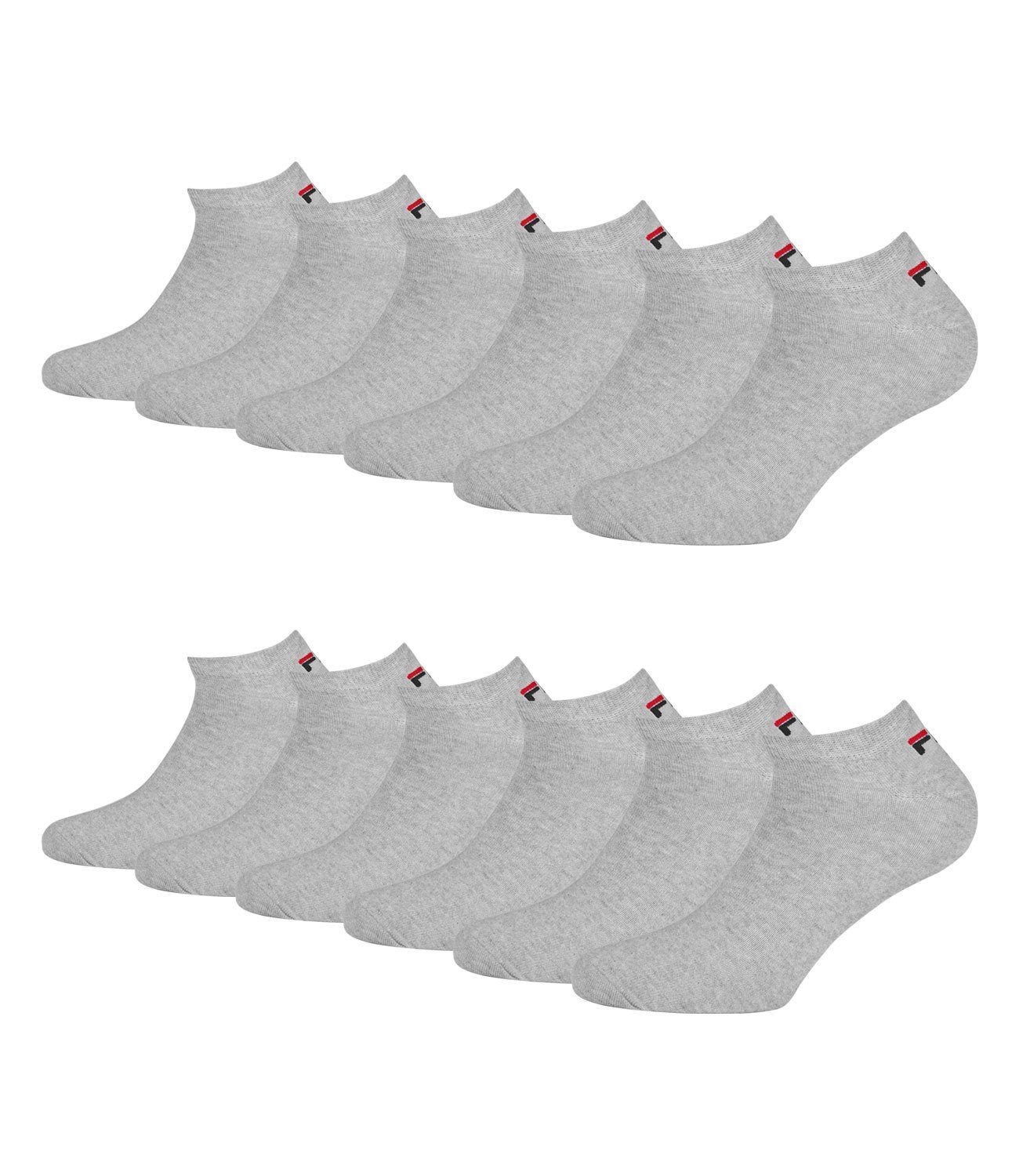 Fila Sneakersocken Kurzsocken (6-Paar) mit weichen Bündchen 400 grey