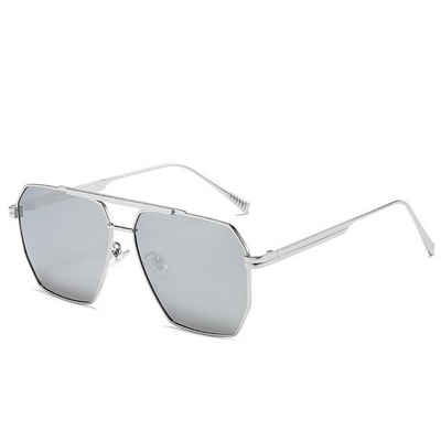 FIDDY Sonnenbrille Polarisierte Sonnenbrille Damen Herren Polarisierte Pilotenbrille (1-St) Stilvolle polarisierte Doppelstegbrille