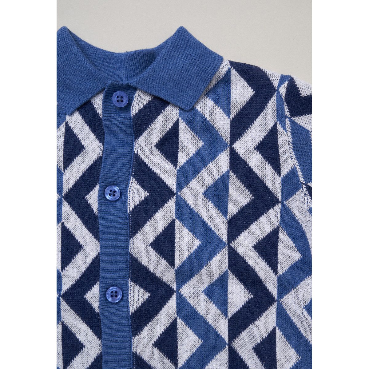 Norn Studios Poloshirt Rauten Unisex Kinder Kinderset, Kinder Outfit, Kinder Poloshirt, Kindershorts, Zweiteiler