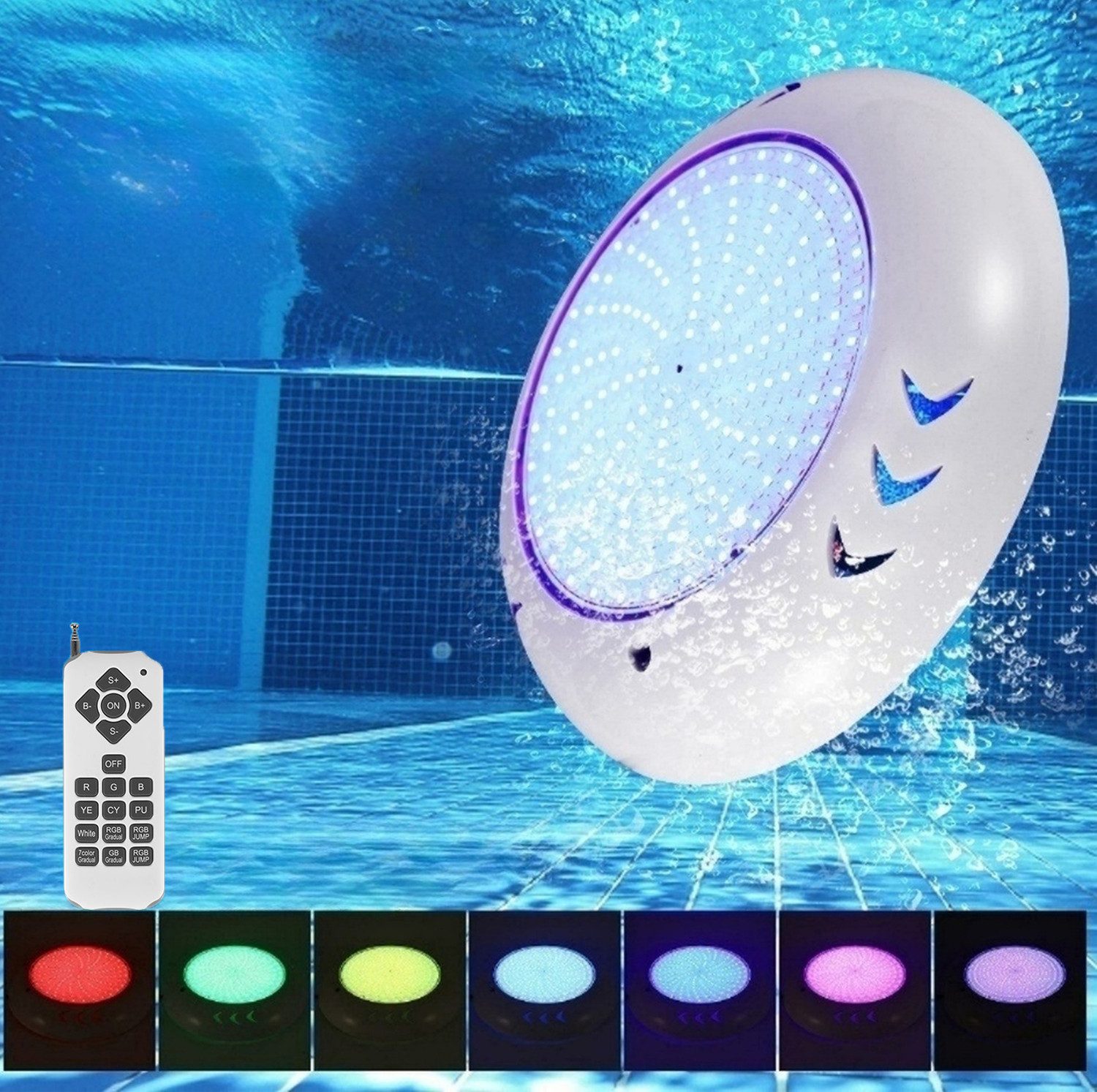 BlingBin Pool-Lampe LED Poolbeleuchtung Unterwasser RGB günstig online kaufen