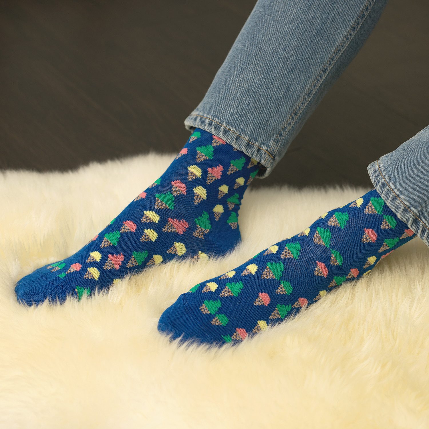 Footstar Basicsocken Damen/Herren Bunte Motiv Socken Funny Baumwollsocken