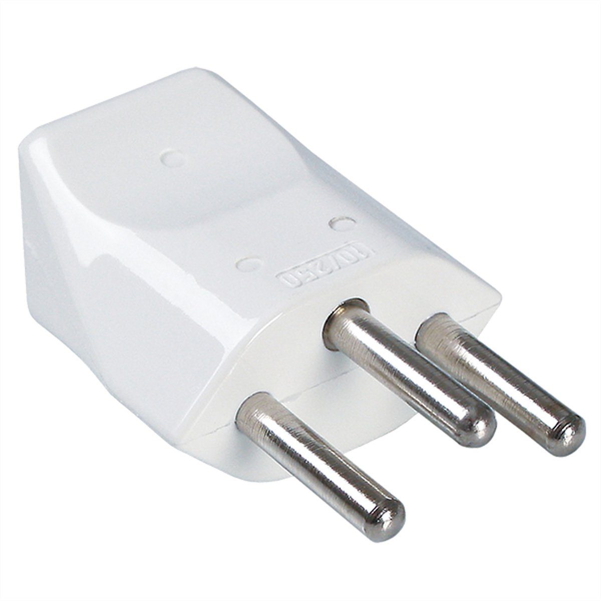 Bachmann Schutzkontaktstecker Stromadapter, 0 cm, Schweiz CH 10A / 250V weiß, 910.275