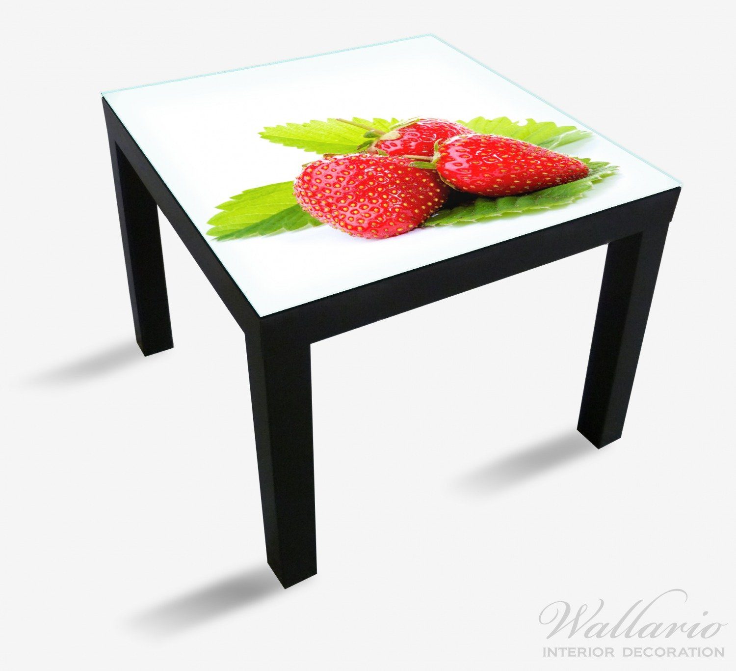 für geeignet Küche Frische Erdbeeren Tischplatte für St), die rote Lack Wallario Ikea (1 Tisch