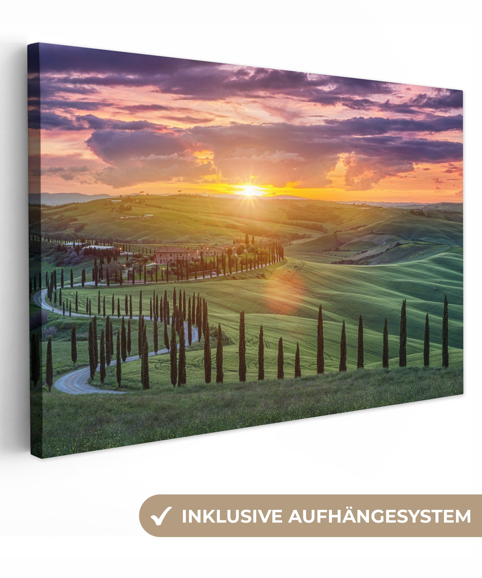 OneMillionCanvasses® Leinwandbild Italien - Sonnenuntergang - günstig online kaufen
