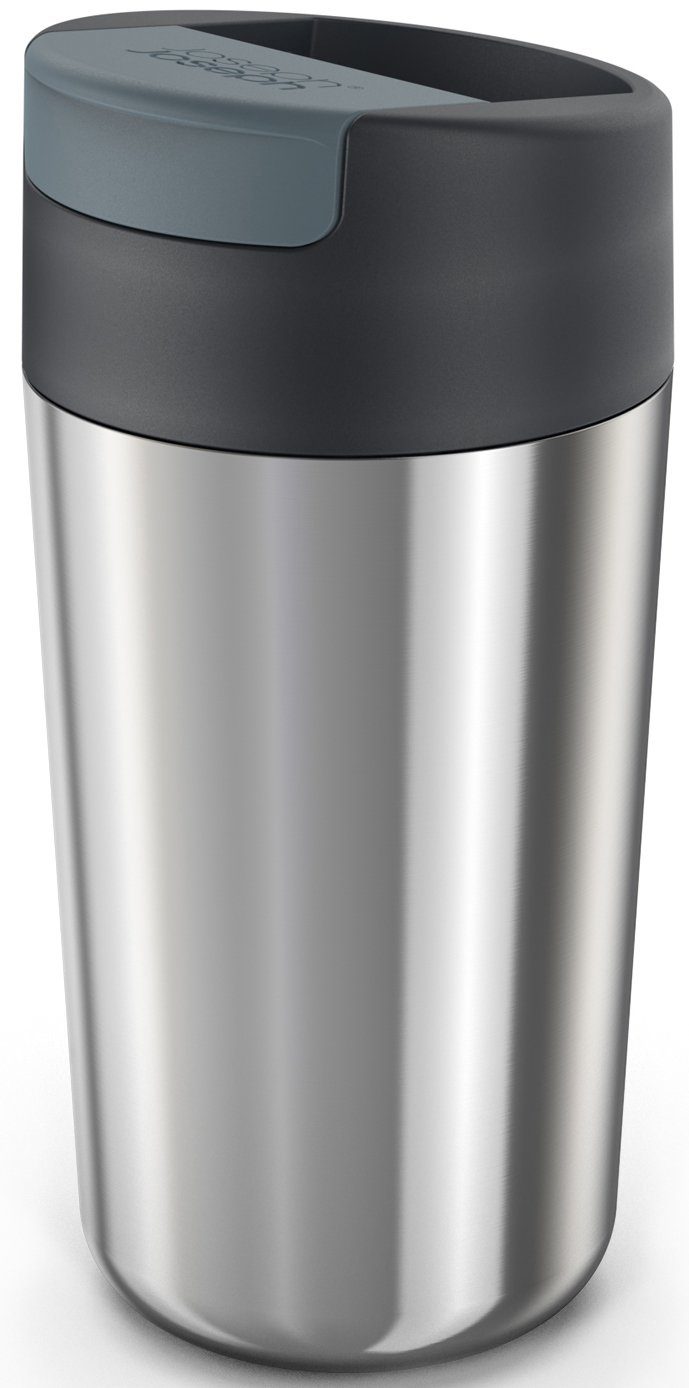 vakuumisoliert, Steel, Coffee-to-go-Becher auslaufsicher, 454 Joseph (Reisebecher) Klappdeckel, Edelstahl, Joseph Sipp™ mit ml