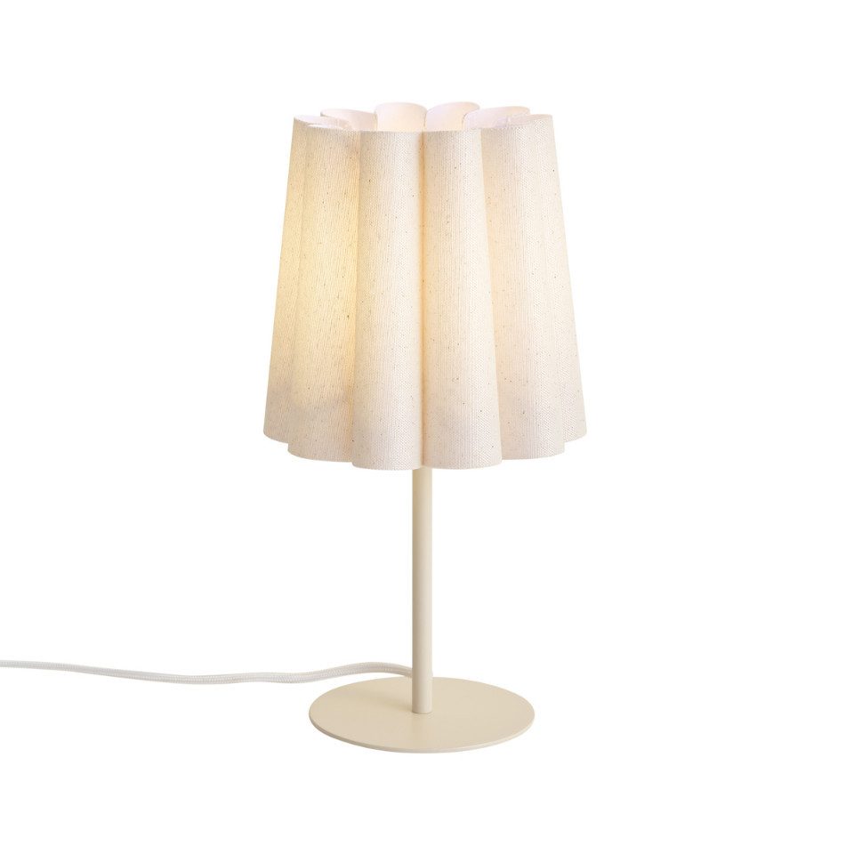 Qazqa Tischleuchte Jenni, ohne Leuchtmittel, Warmweiß, QAZQA Tisch­leuchte, e27, Beige, Stahl, Japandi