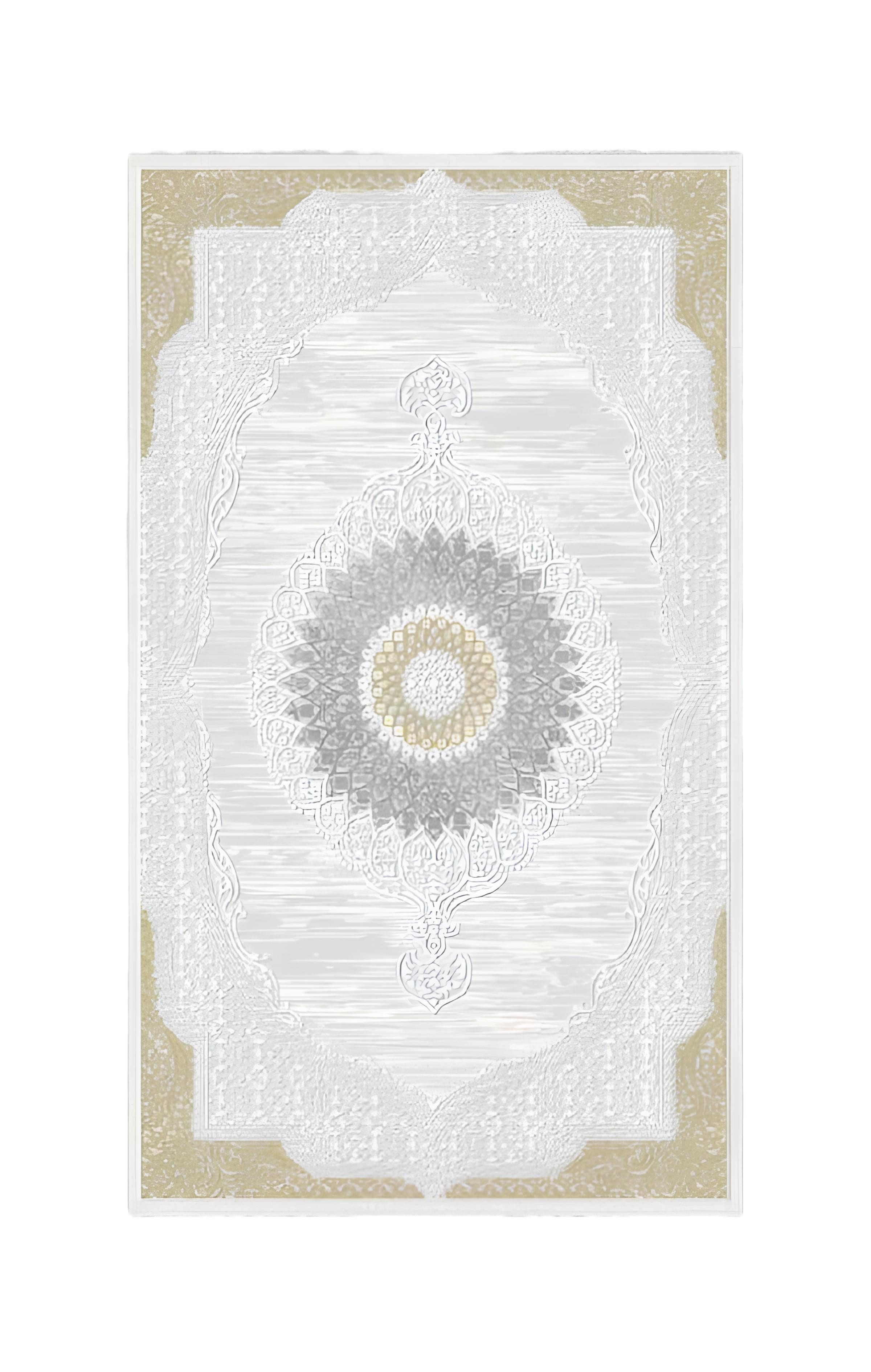 Xlmoebel Teppich Kunstfaser Vorhang mit eleganter Gold-Grauer Bordüre, Höhe: 160 mm, Hergestellt in Europa