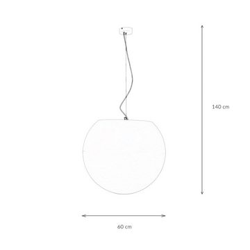 Licht-Erlebnisse Außen-Deckenleuchte CUMULUS, ohne Leuchtmittel, Weiße Pendelleuchte Ball Lampe Wohnzimmer Hängeleuchte Lampe