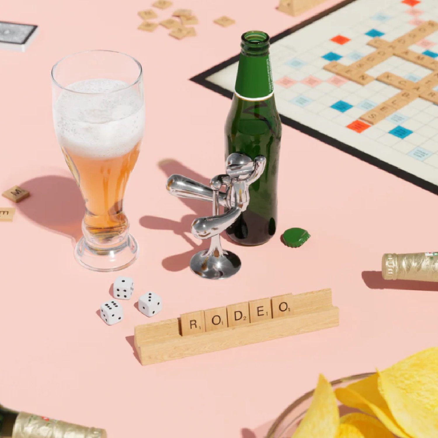 Umbra Flaschenöffner Rodeo Buddy Bottle Opener chrom