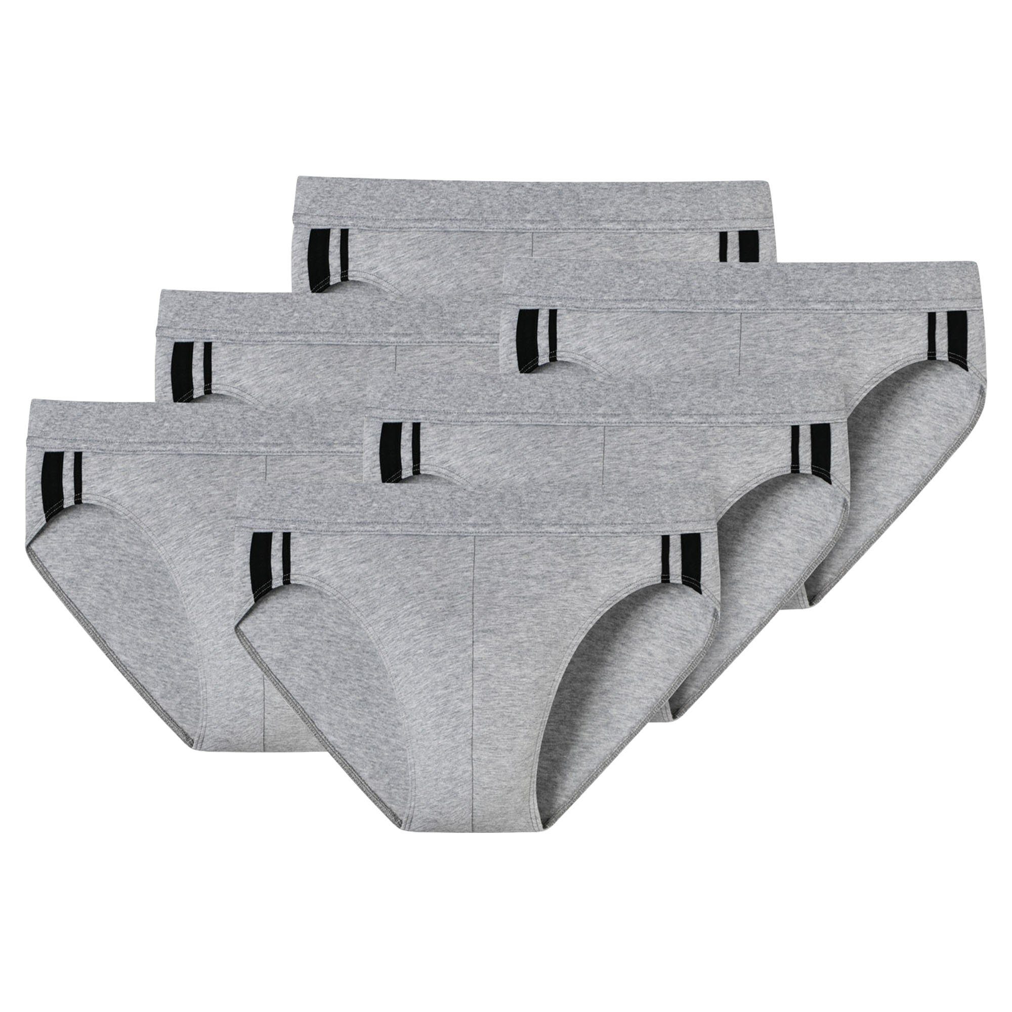 SCHIESSER Slip Da Uomo 6 Pezzi - Supermini, Rio-Slip, Essentials, Cotone Stre