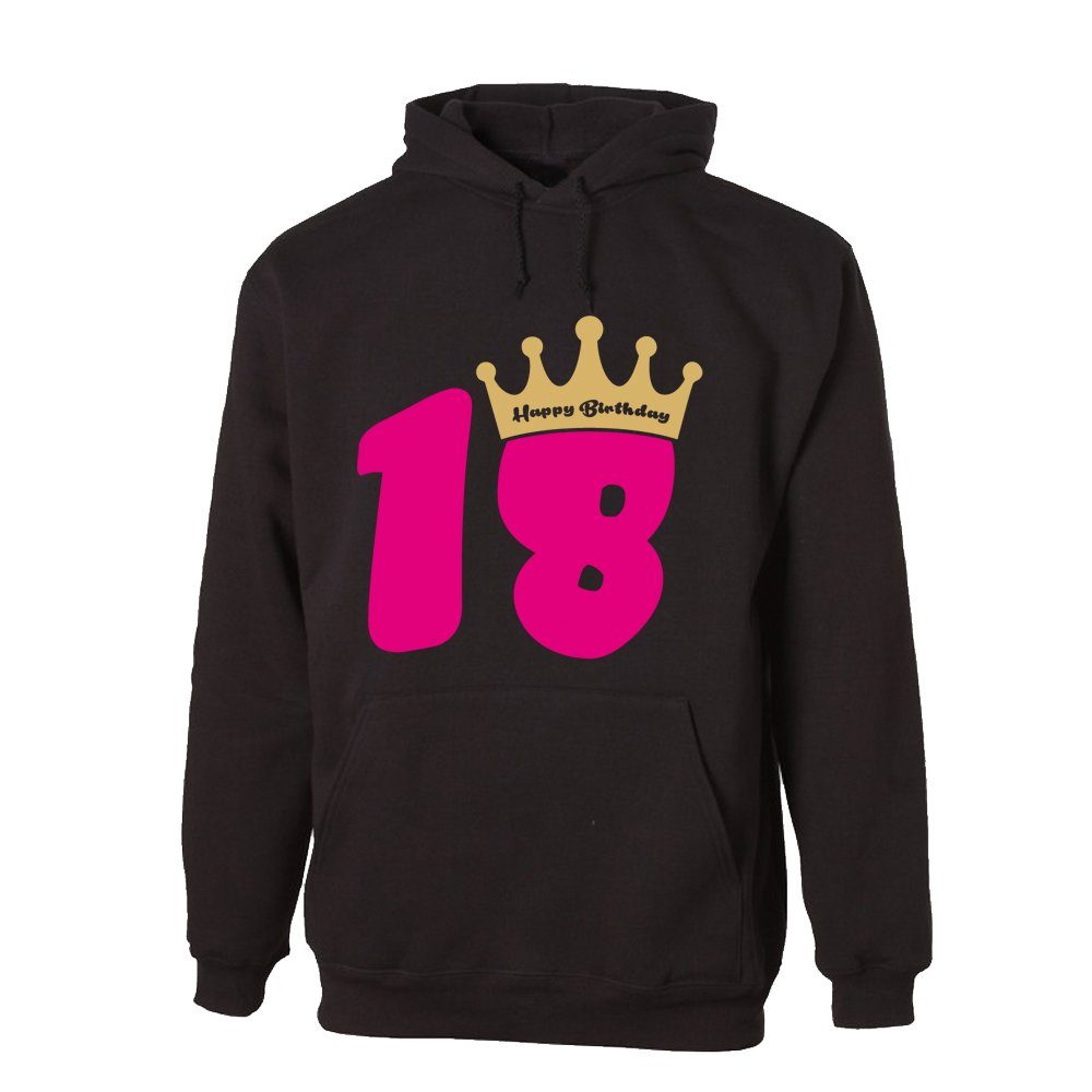 Ggraphics Hoodie »18 Happy Birthday mit Krone« mit trendigem