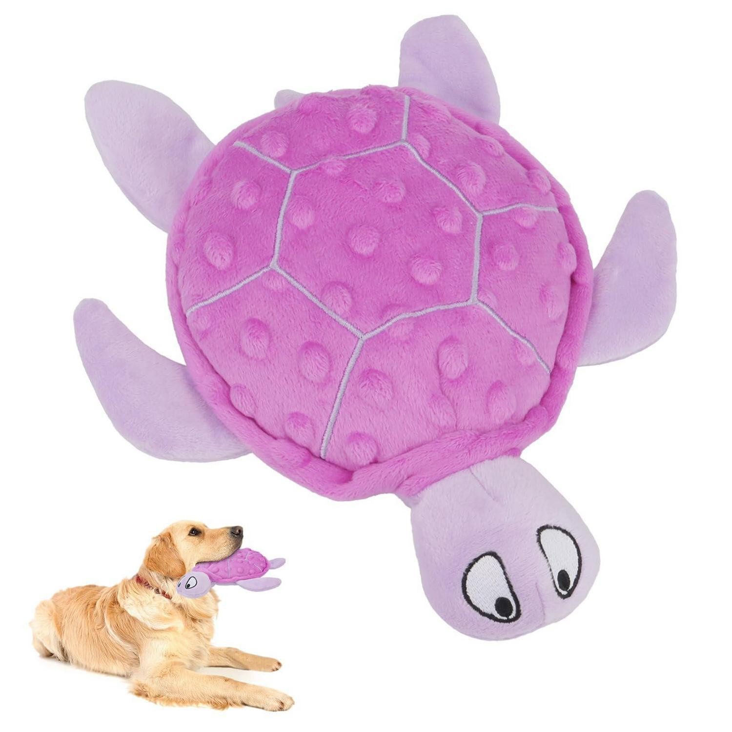 LuxusKollektion Tierquietschie Plüsch Hundespielzeug Meeresschildkröte Lila, Textil, (1-tlg)