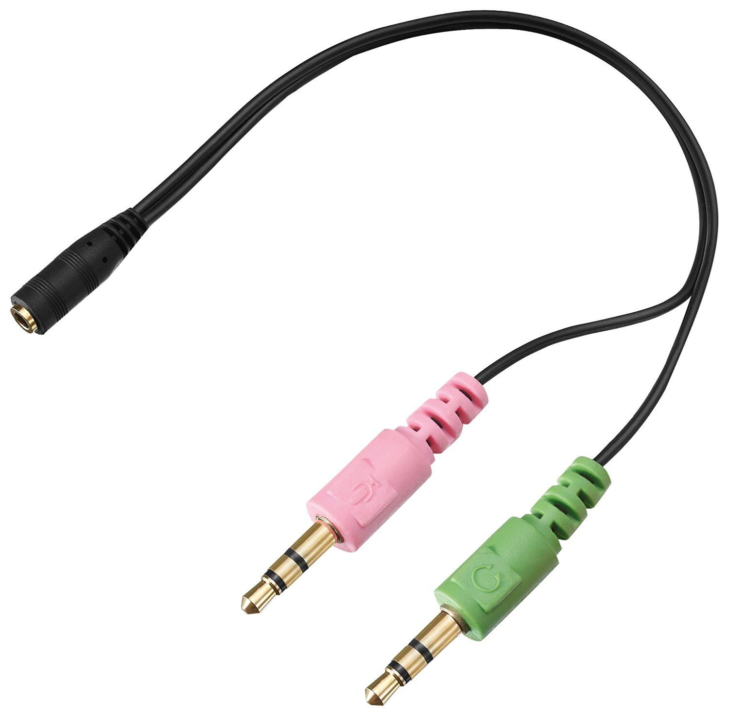 Adapter-Kabel Android-/iPhone-Headset 4-polig TRRS-Klinke an PC-/Noteb Audio-Adapter