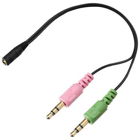 adaptare Adapter-Kabel Android-/iPhone-Headset 4-polig TRRS-Klinke an PC-/Noteb Audio-Adapter