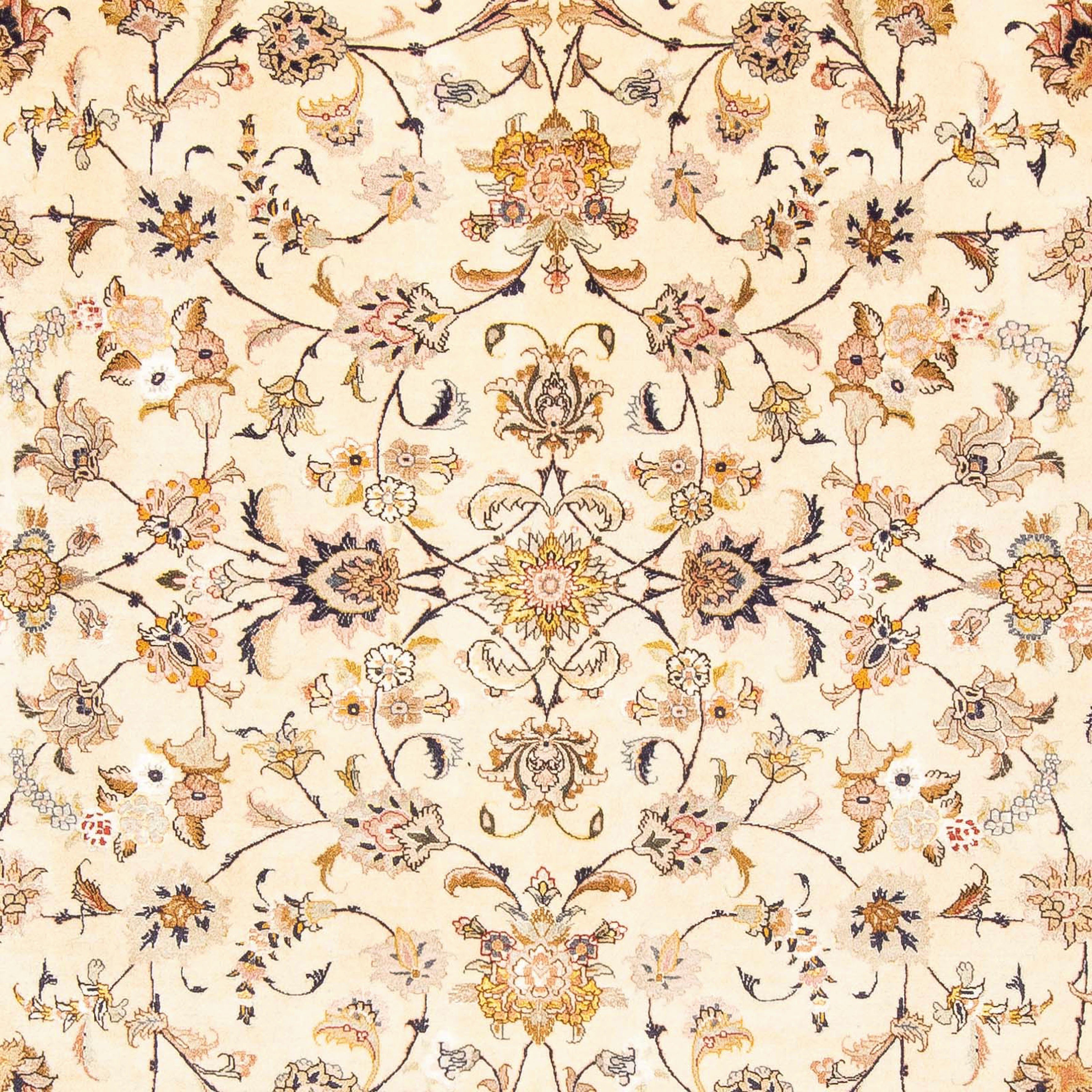 Orientteppich Perser - Täbriz Royal Höhe: - beige, 202 mm, Zertifikat - morgenland, Wohnzimmer, mit rechteckig, cm Handgeknüpft, 7 x - 292 Einzelstück