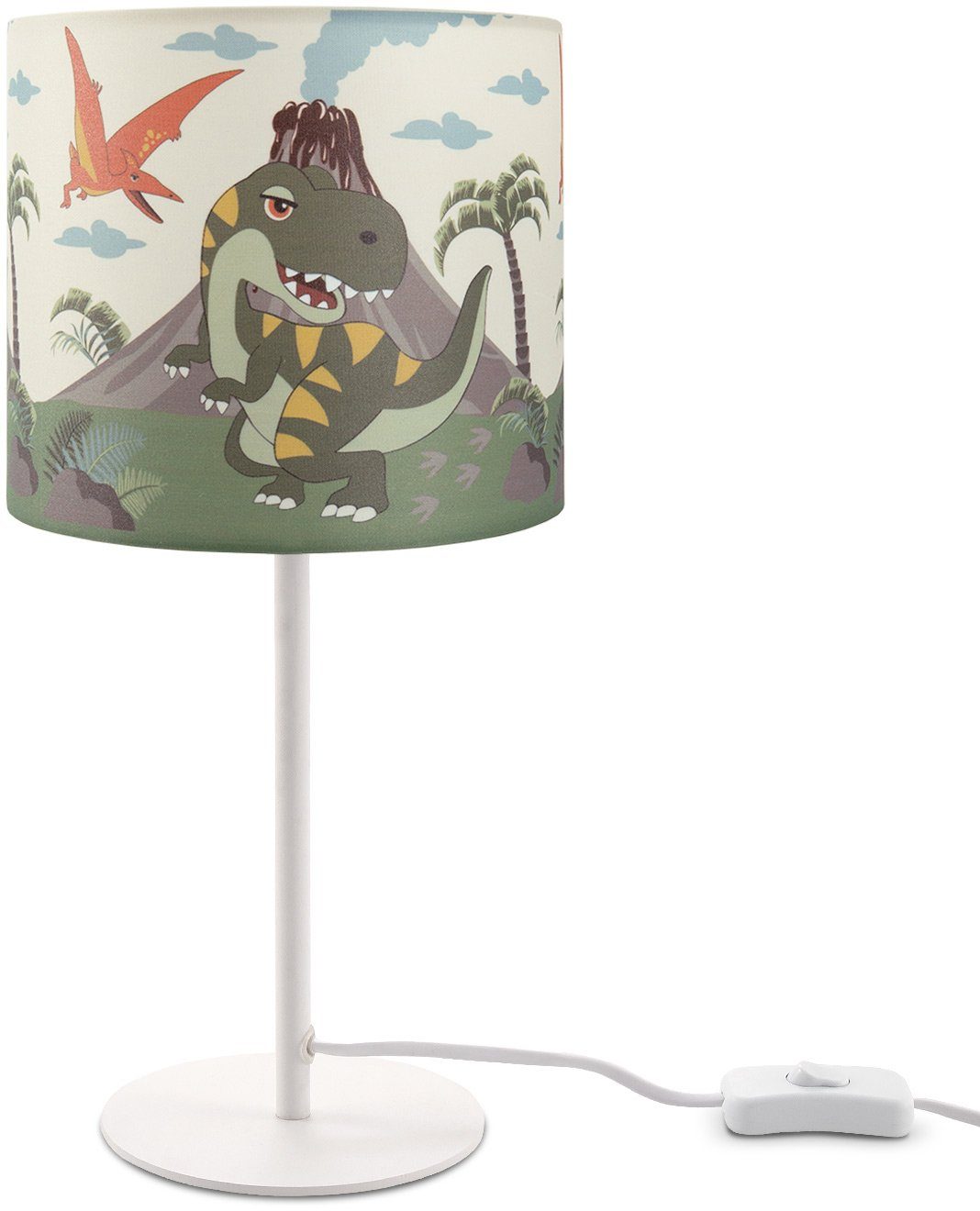 Kinderlampe Paco ohne Kinderzimmer, Home Lampe 636, Diamond Tischleuchte Tischleuchte LED Leuchtmittel, Dinosaurier, E14