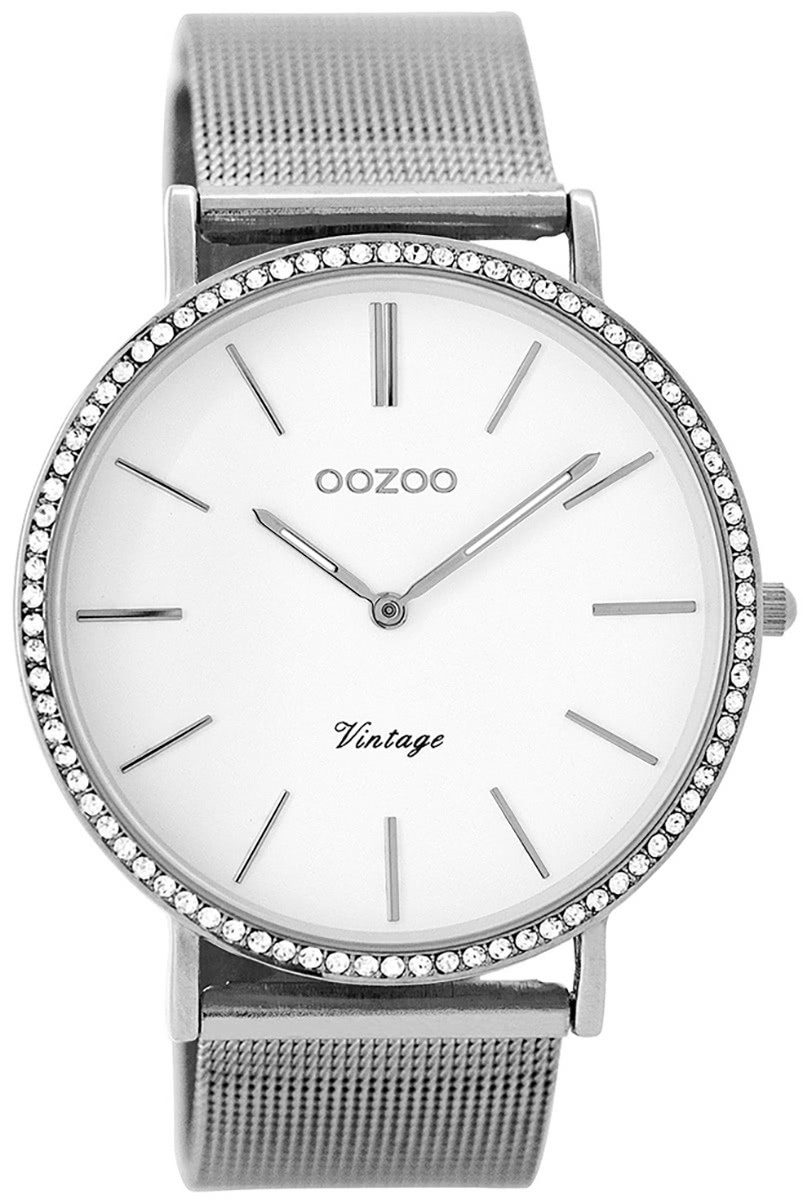 OOZOO Quarzuhr Oozoo Damen-Uhr silber, (Analoguhr), Damenuhr rund, groß (ca günstig online kaufen