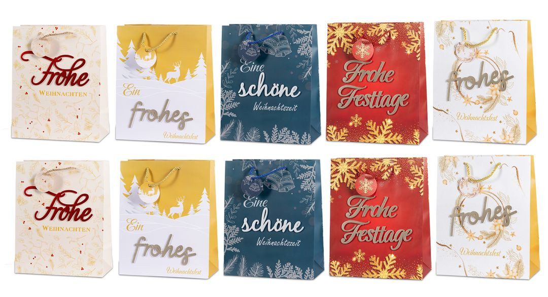 Geschenkbox Laro Geschenktaschen Geschenktüten Weihnachten 10/20/40/100stk Large