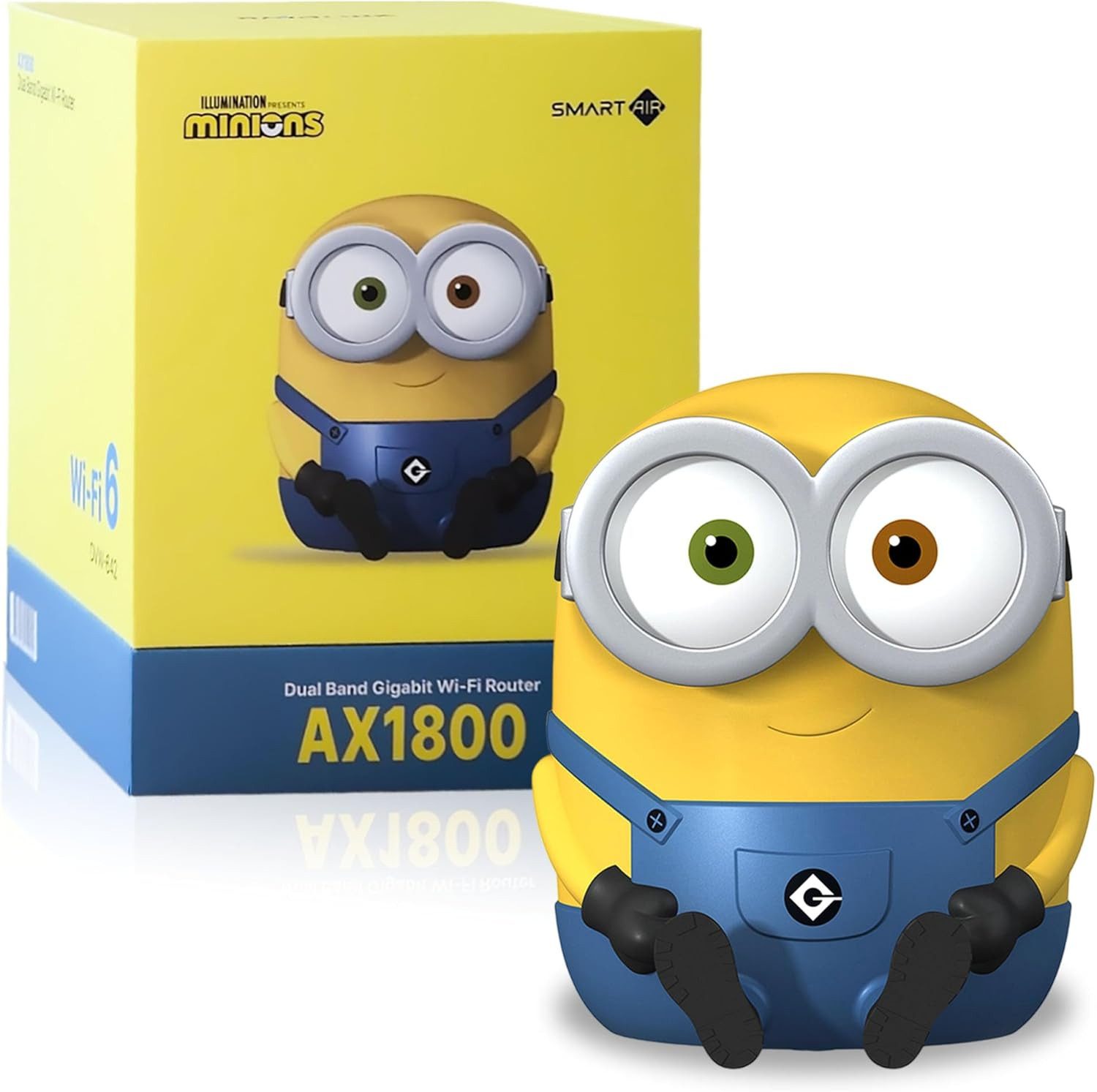 Davolink Minions Bob Kevin WLAN-Router, US-Import, 1 Gbps WAN/LAN Port, 2,4 GHz, 5 GHz und sogar 6 GHz