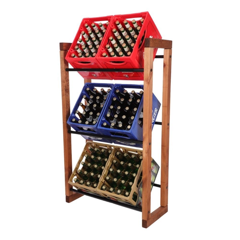 PROREGAL® Küchenregal Getränkekistenregal HARZ 137x82x35cm 9 günstig online kaufen