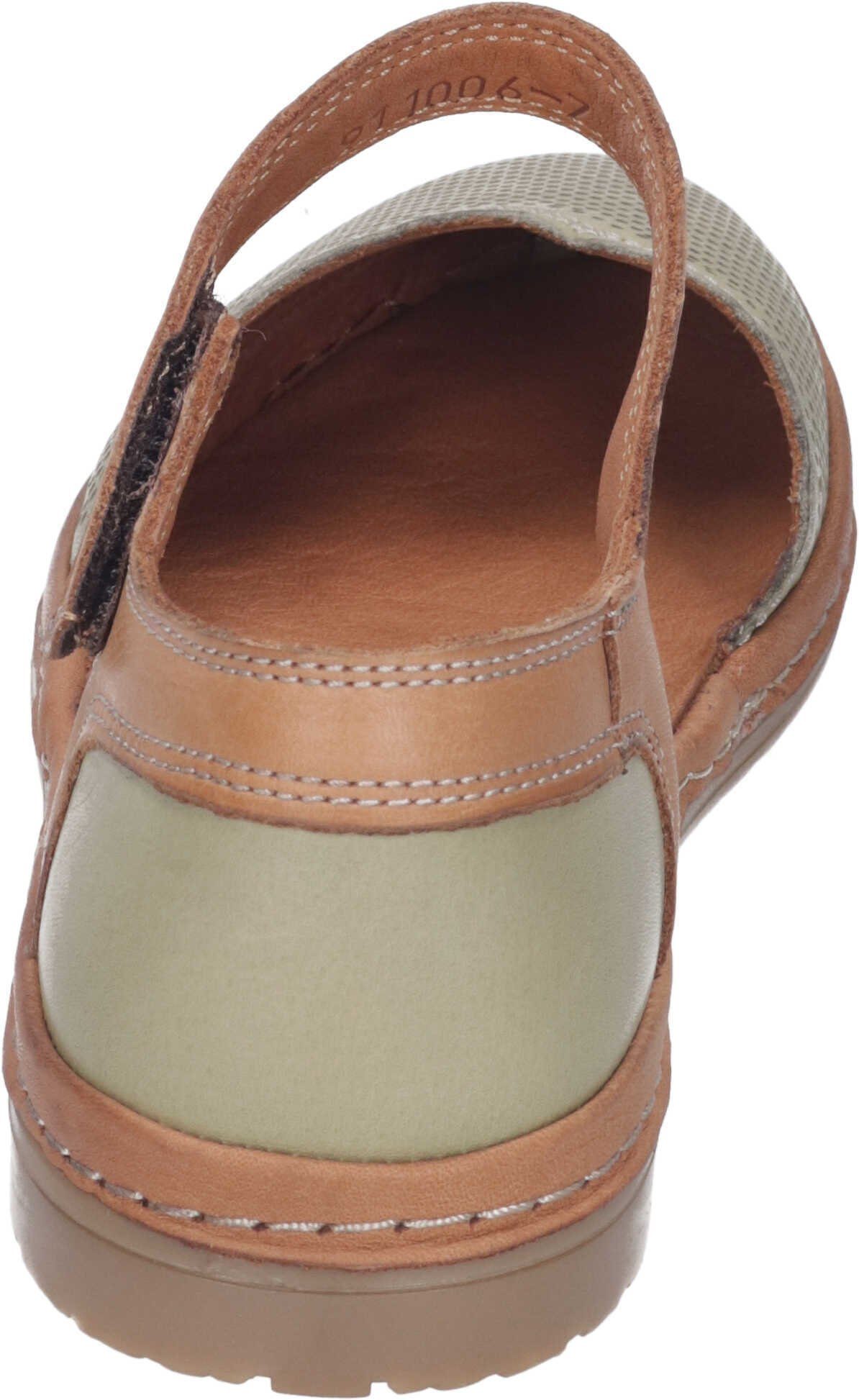 Leder Sandalen echtem Manitu Sandalette grün aus