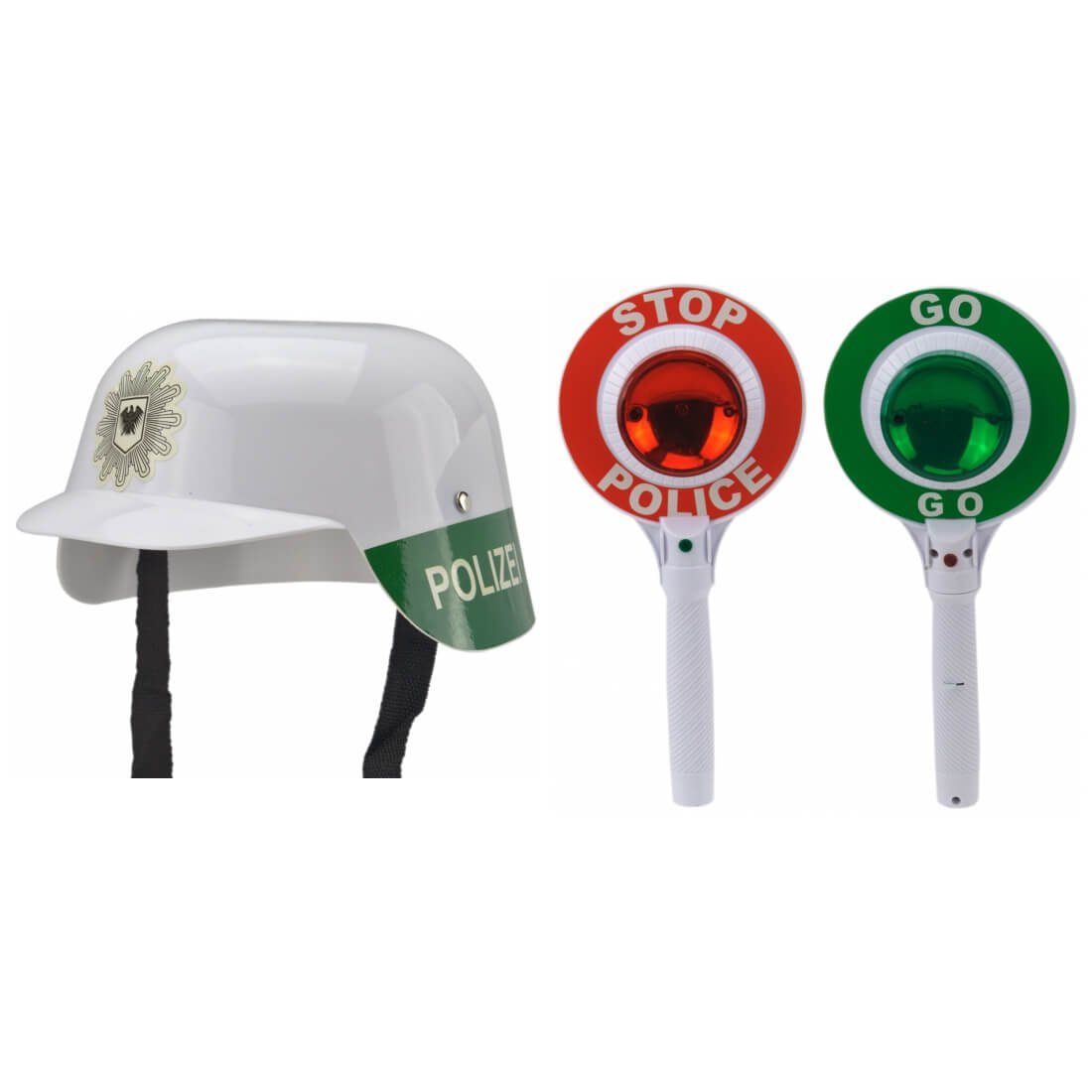 peveha24 Spiel-Verkehrszeichen Kinder Polizei Set Helm Kelle Polizeihelm Po günstig online kaufen