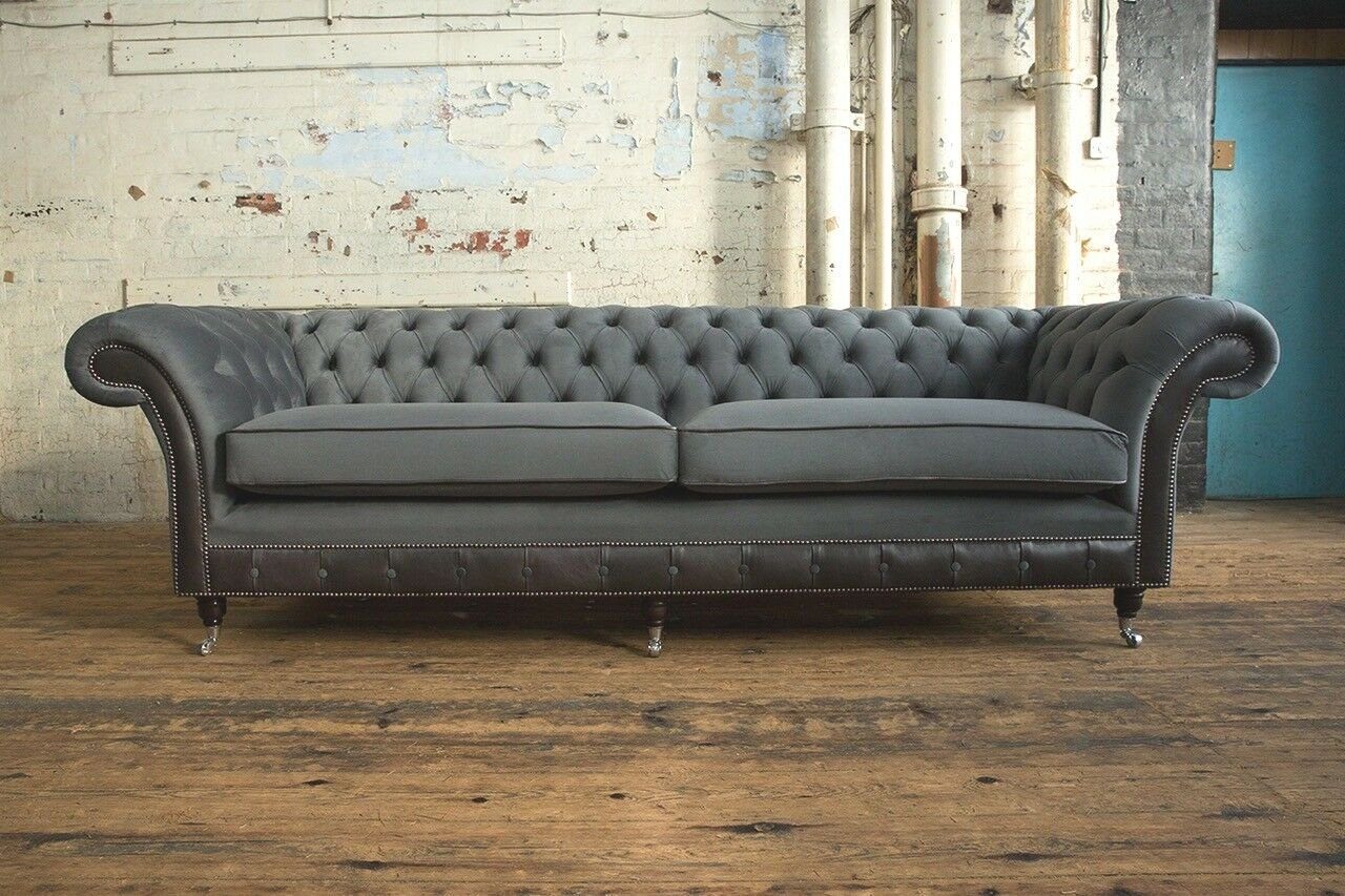 265 Chesterfield-Sofa, Couch Chesterfield Sitzer 4 Sofa cm Design JVmoebel Sofa