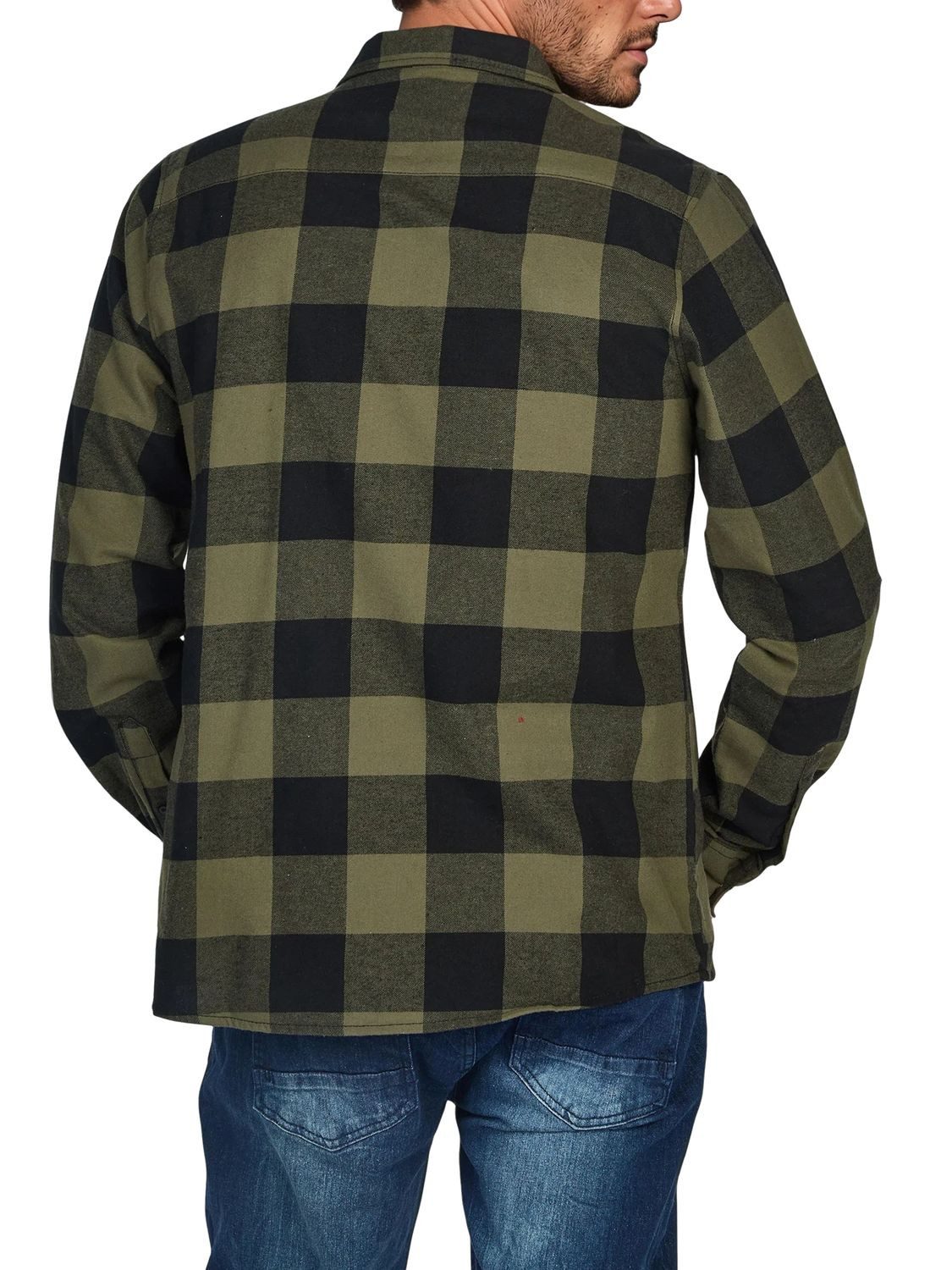 riverso Langarmhemd Herren Karohemd RIVArne Regular Fit (1-tlg)