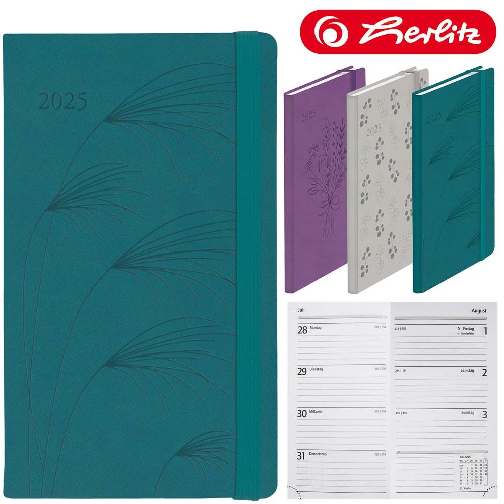Herlitz Buchkalender Slimtimer Lady 2025 petrol