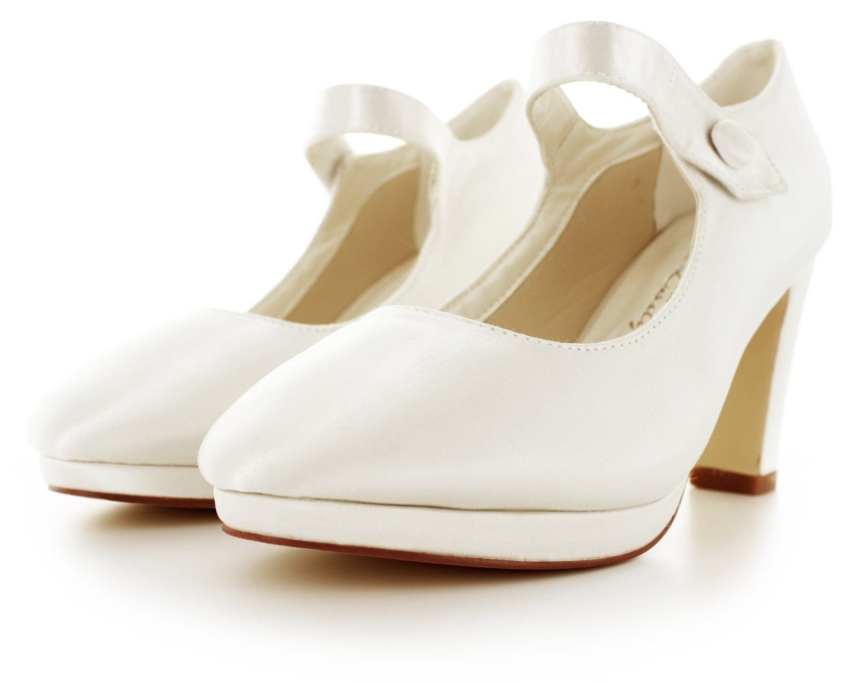 White Lady 896 ivory - einfärbbare Satin-Brautschuhe Pumps