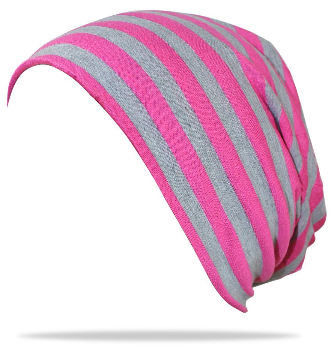 Bunte Unisex Mütze Mütze Weiche Beanie Streifen Beanie Gestreift Muster dy_mode A024-Pink