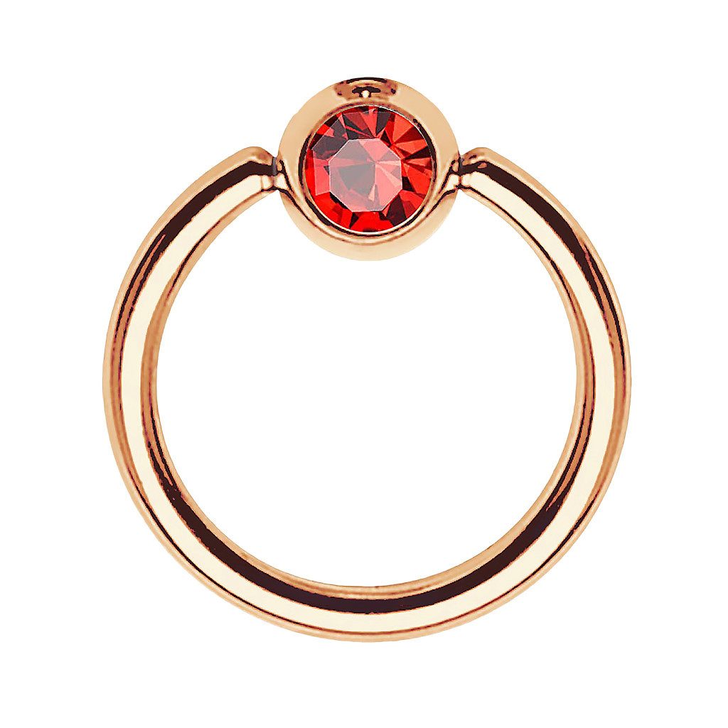 Taffstyle Nasenpiercing BCR Klemmring Tragus Universal Ring Roségold Rot 1,2mm x 8mm x 3mm (Tragus Helix Orbital Brust Intim Piercing Lippenbädchen Lippenpiercing), Intimpiercing Nasenpiercing Nasenring Nase Ohrpiercing Cartilage Ohr