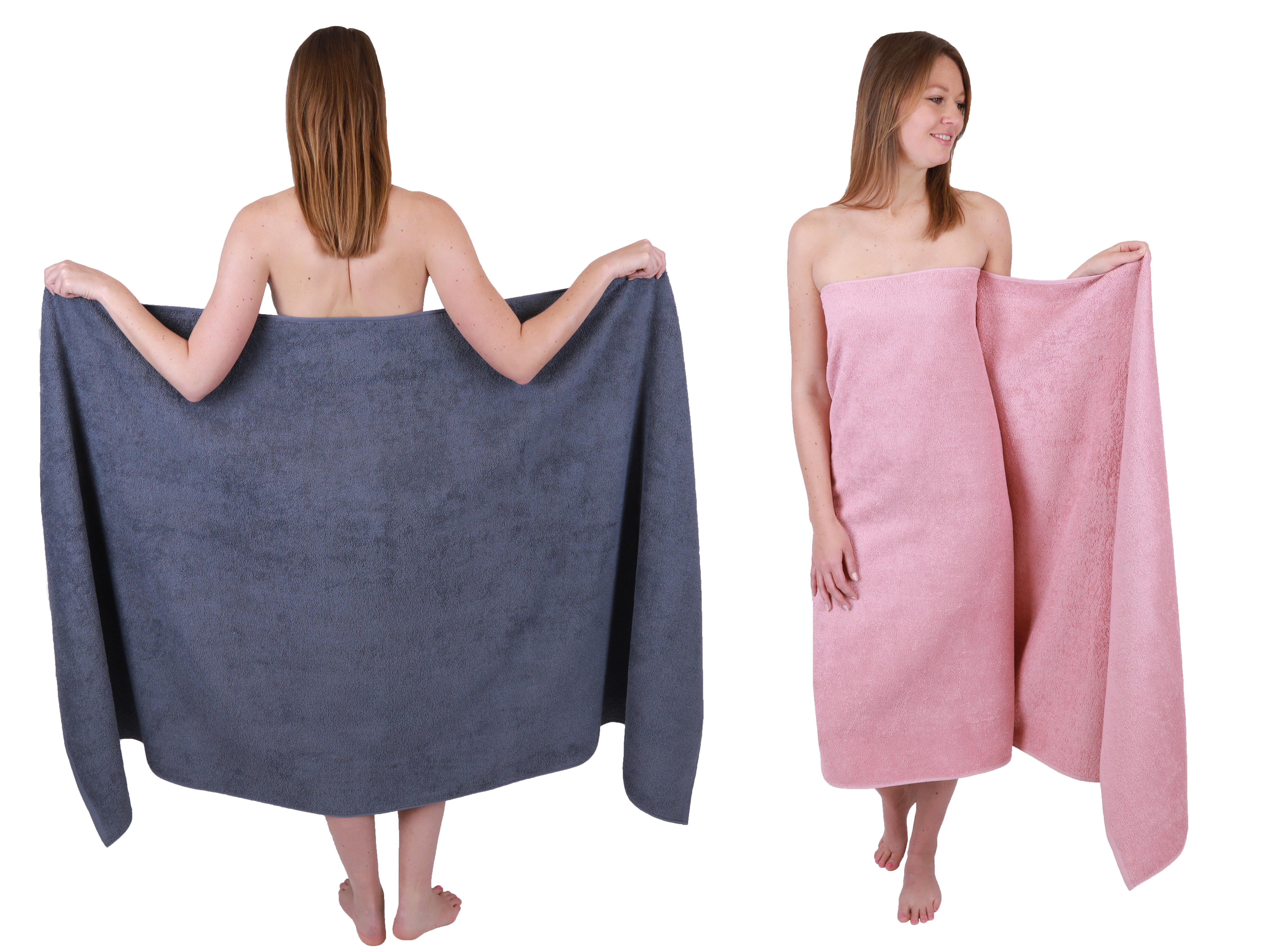 Betz Badetuch 2 Stück Badetücher groß XXL Berlin 100 x 200 cm Badetuch Saunatuch, 100% Baumwolle (2 Stück, 2-St)