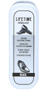 Lifetime Reinigungsschwamm SCHUHPOLIER-Schwamm mit Behälter selbstglänzender 55 (Schwarz), Schuhputzschwamm Schuhschwamm Glanz Schuhpflege Schuhe