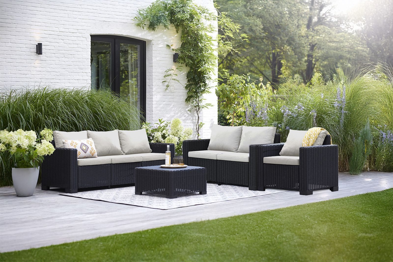 Allibert Gartenlounge-Set California Gartenlounge Gartenmöbel Set günstig online kaufen