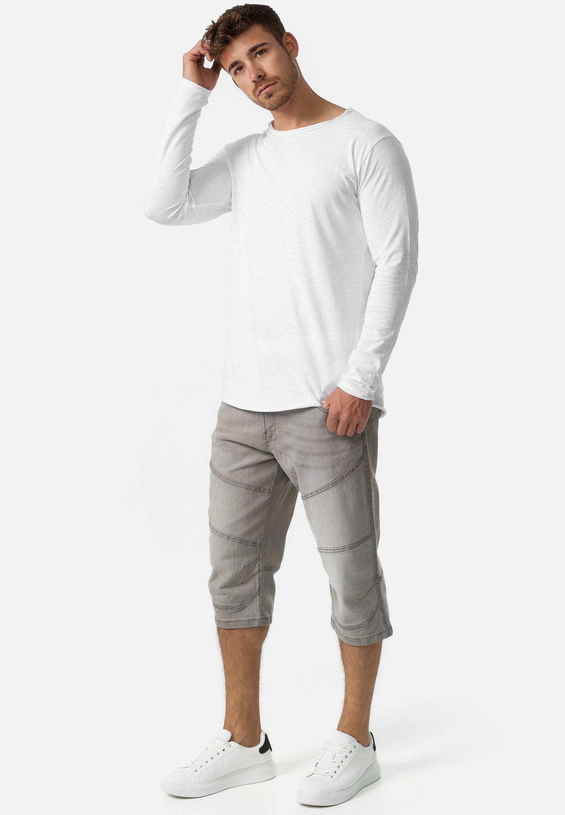 INDICODE 3/4-Jeans Herren Fortune Herrenshorts Jeansshorts Shorts 3/4 Jeansshorts mit 5 Taschen – Bild 5 von 5