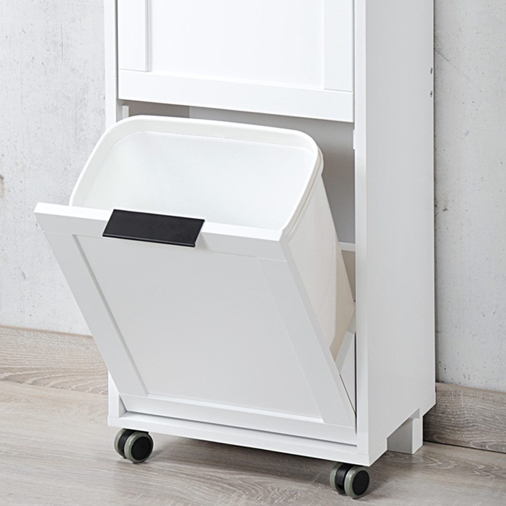 KESPER® Küchenwagen Rollwagen inkl. Abfalleimer, weiß, FSC günstig online kaufen