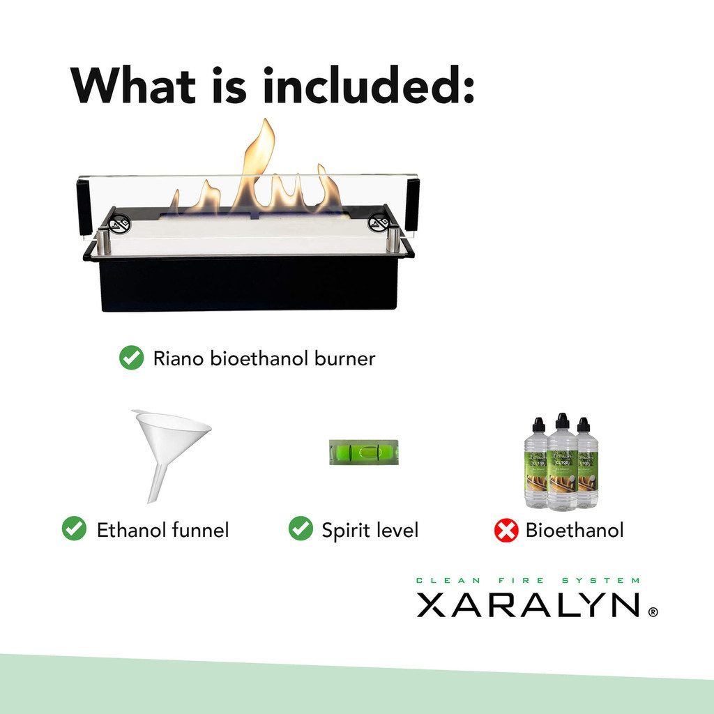XARALYN Echtfeuer-Dekokamin Ethanol-Kamin - Flex - Holz - 1,5 kW Heizung (2-St) – Bild 4 von 4