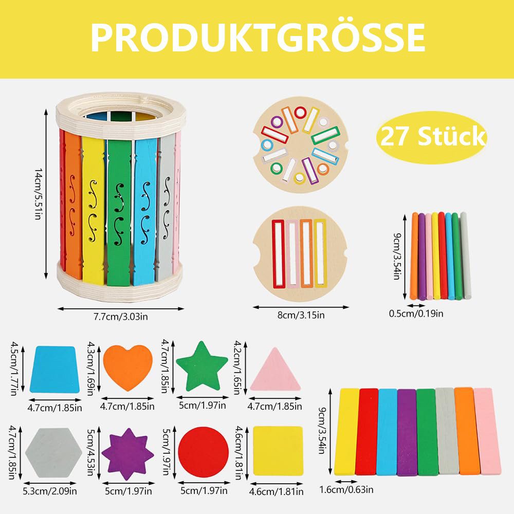 CLTYQ Lernspielzeug Montessori Spielzeug ab1Jahr, Baby Spielzeug,Farbe Sort günstig online kaufen