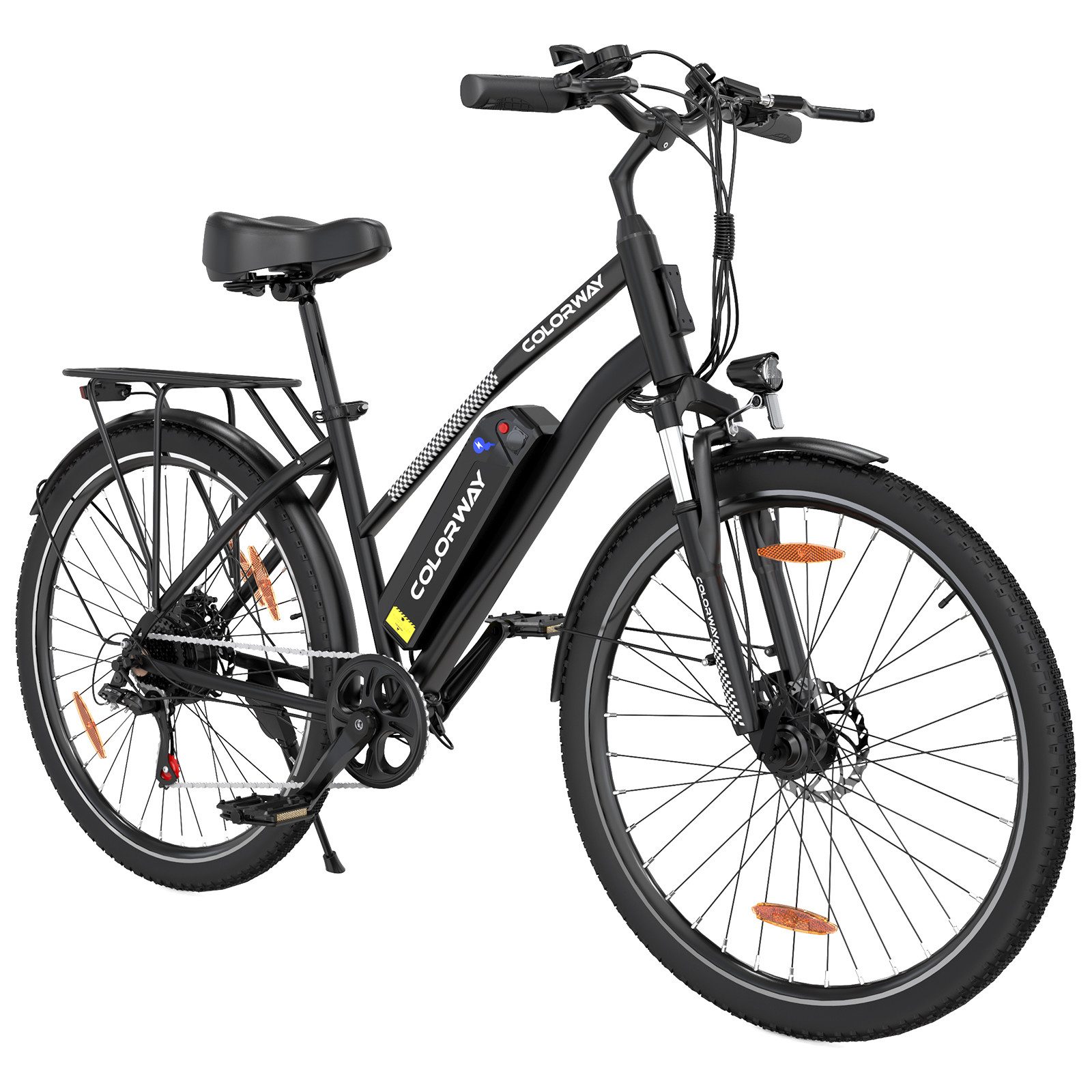 E-Bike Trekkingrad Elektrofahrrad 28 Zoll Pedelec mit 36V15Ah bis zu 100km