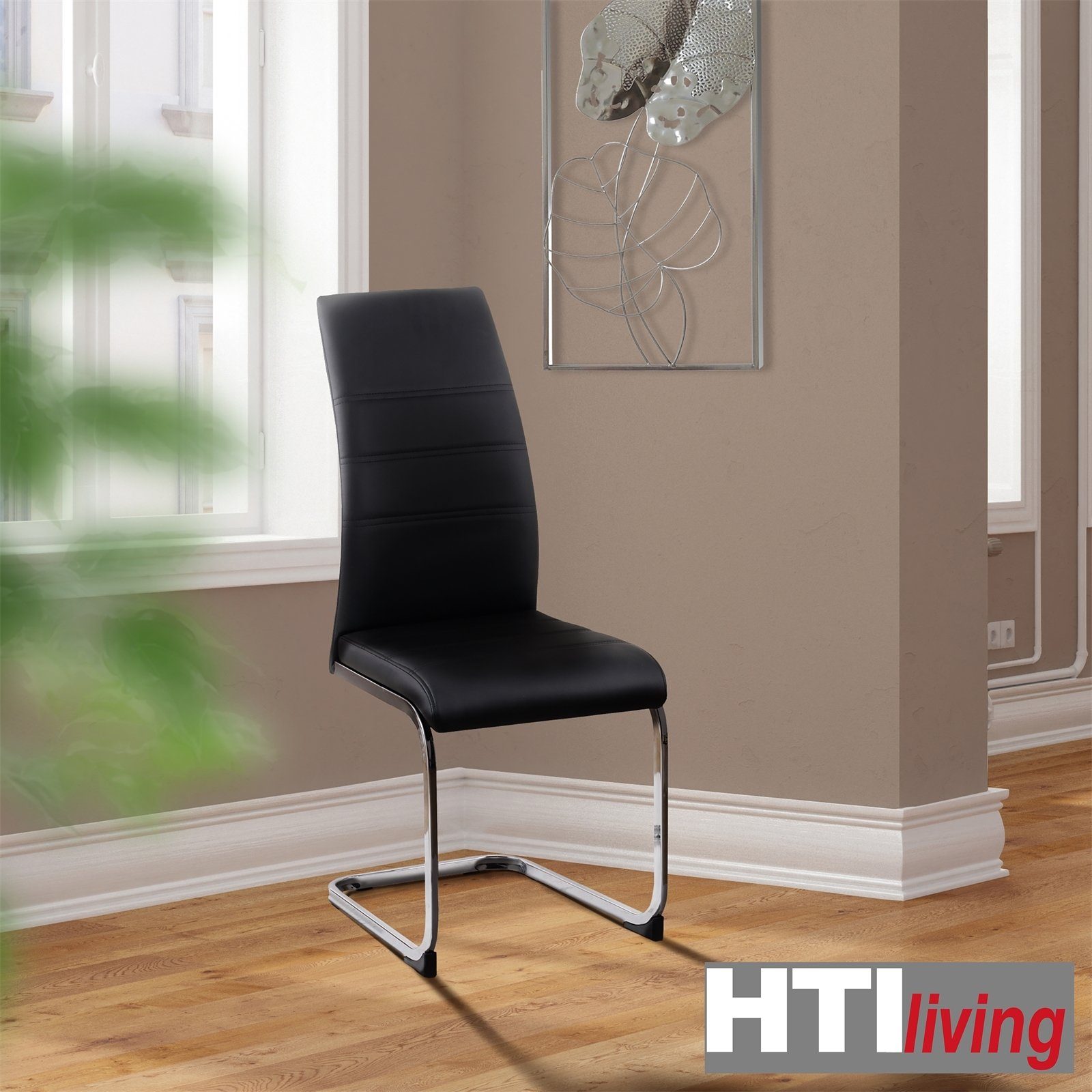 HTI-Living Esszimmerstuhl Esszimmerstuhl SallyC Kunstleder 4er-Set Schwarz günstig online kaufen