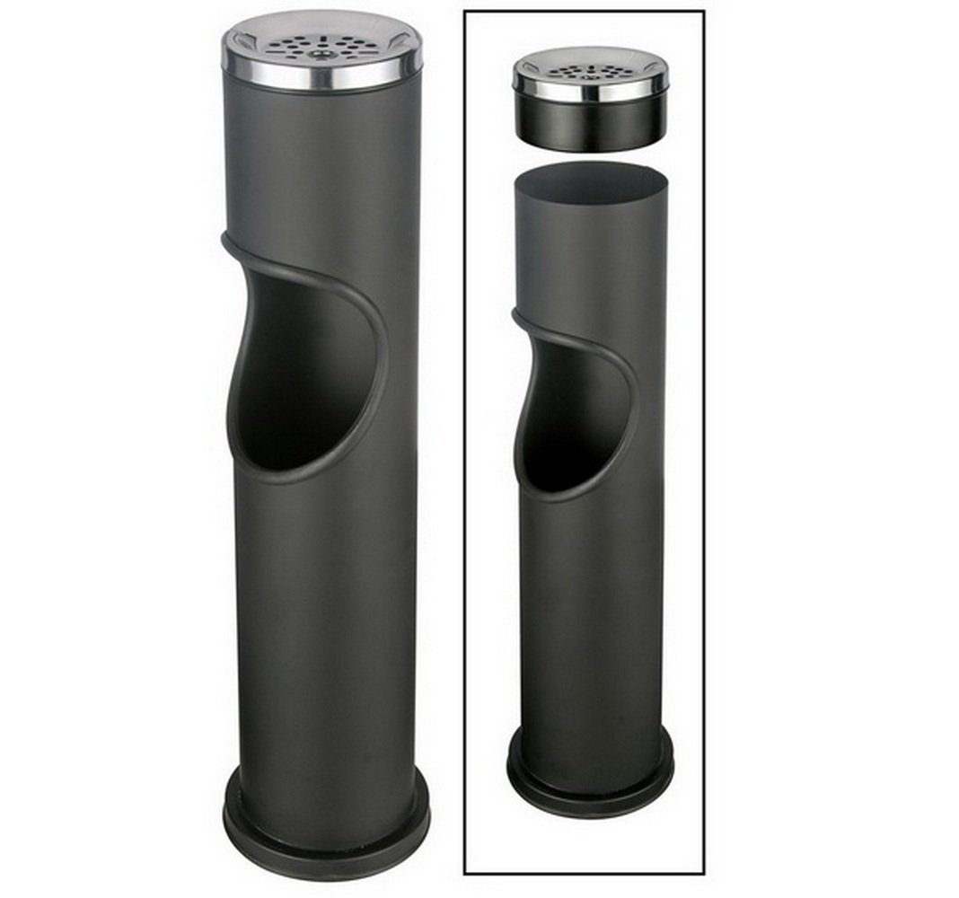 Haushalt International Aschenbecher Stand-Aschenbecher Höhe: 46,5 cm Müll Abfallbehälter, mit seperat herausnehmbaren Behälter, ⌀9,5 cm