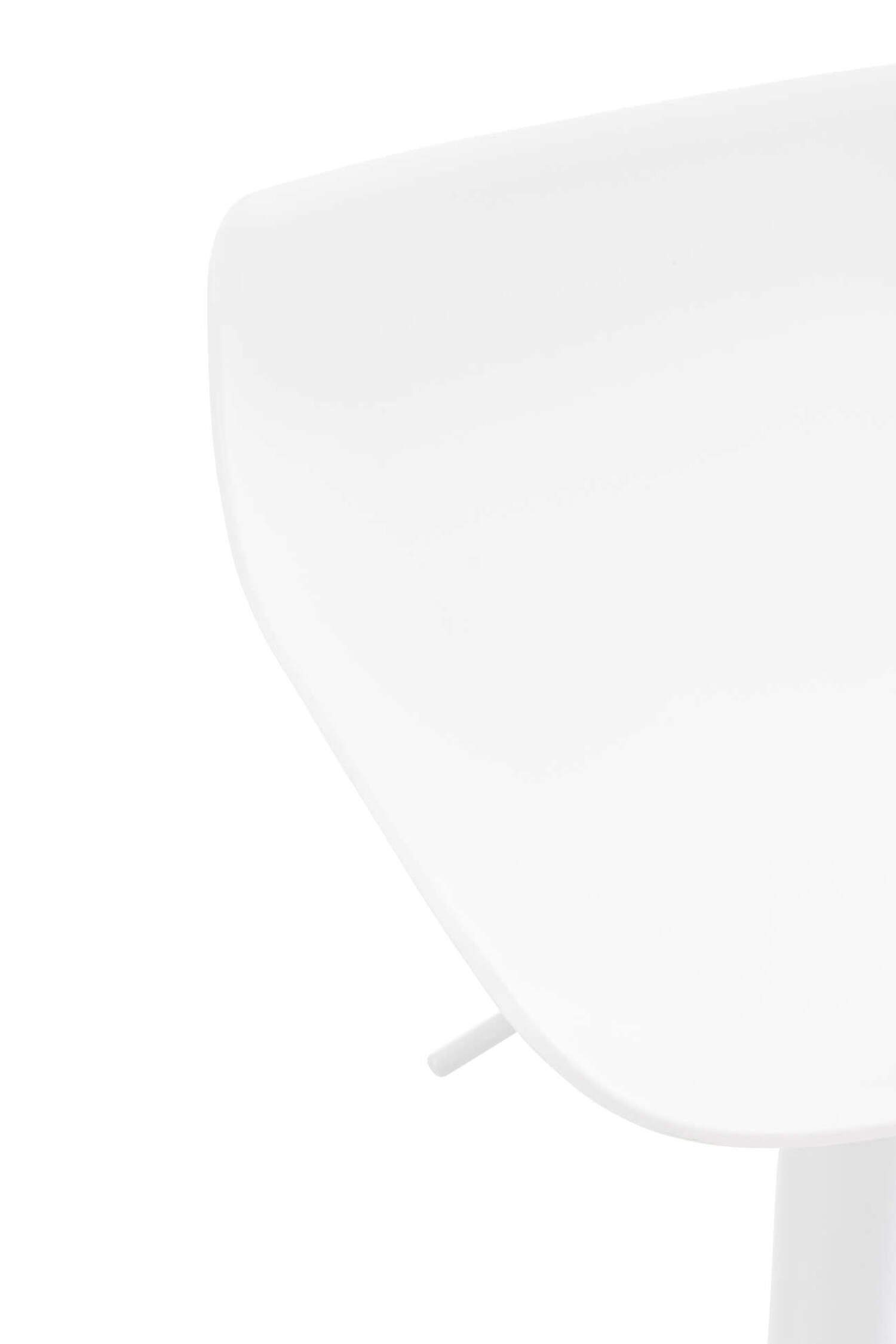 TPFLiving angenehmer weiß Gestell - bequemer für Metall Kunststoff und Averna mit - drehbar), Fußstütze Barhocker Sitzfläche: Theke Weiß Küche & höhenverstellbar und Rückenlehne Hocker (Barstuhl